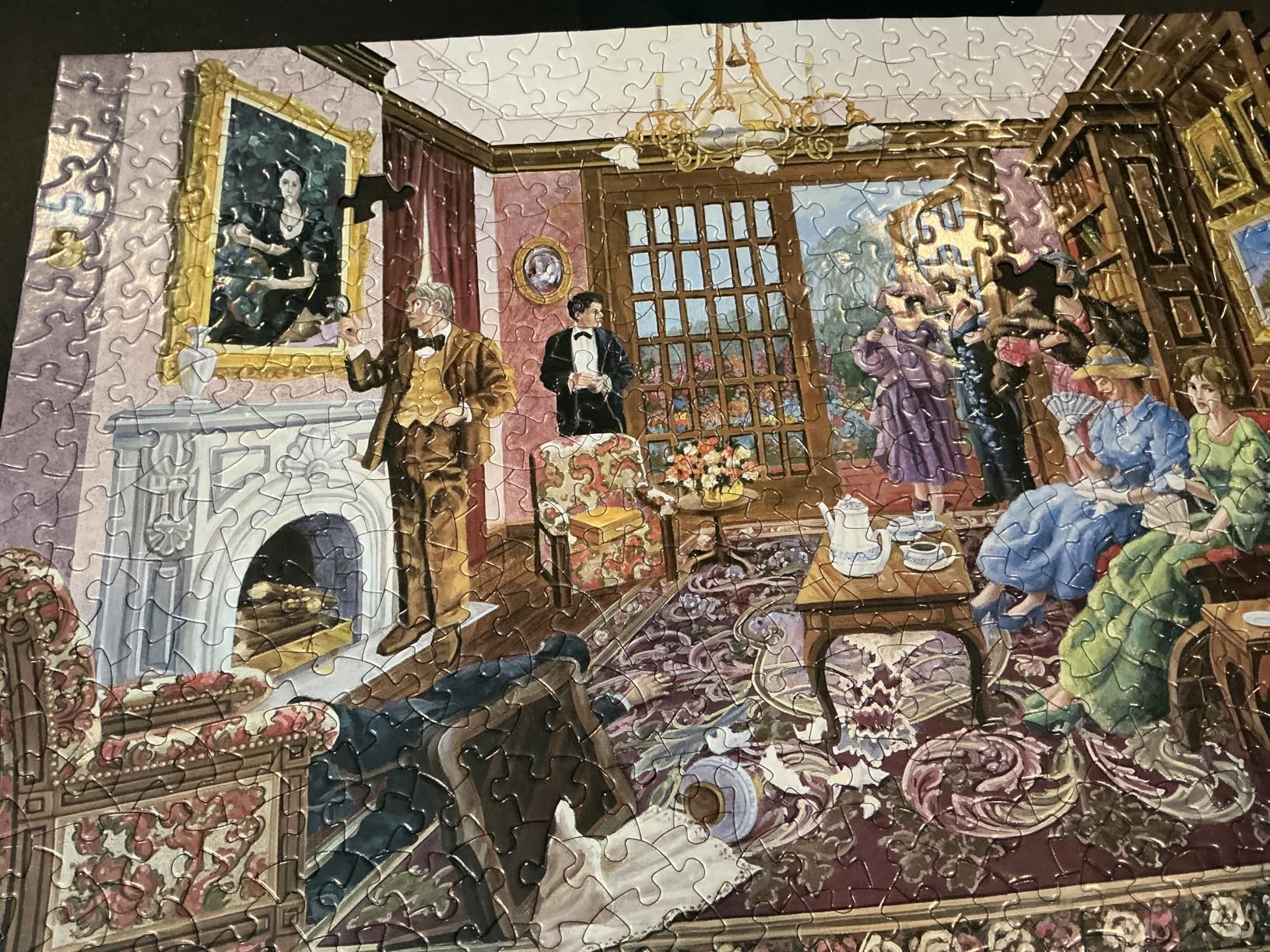 Bits and Pieces - Value Set of Two 1000 Piece Jigsaw Puzzles for Adults - Murder at the Museum, Murder at Bedford Manor - Mystery Jigsaw Puzzle by Artist Gene Dieckhoner customer photo 2