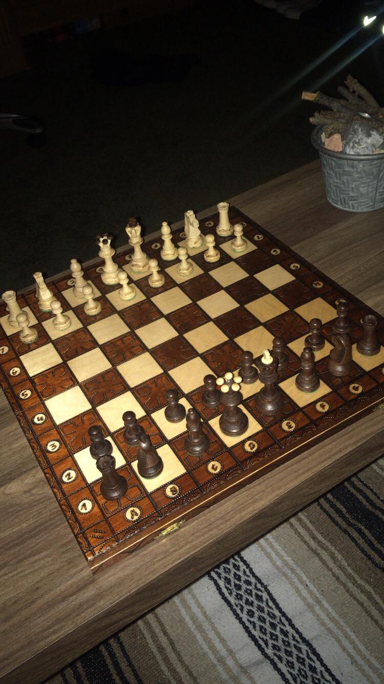 Wegiel Handmade Junior European International Chess Set - 16 Inch Luxury Wooden Chess Set for Adults and Kids, Premium Beech and Birch Wood - Unique Folding Design with Storage customer photo 2