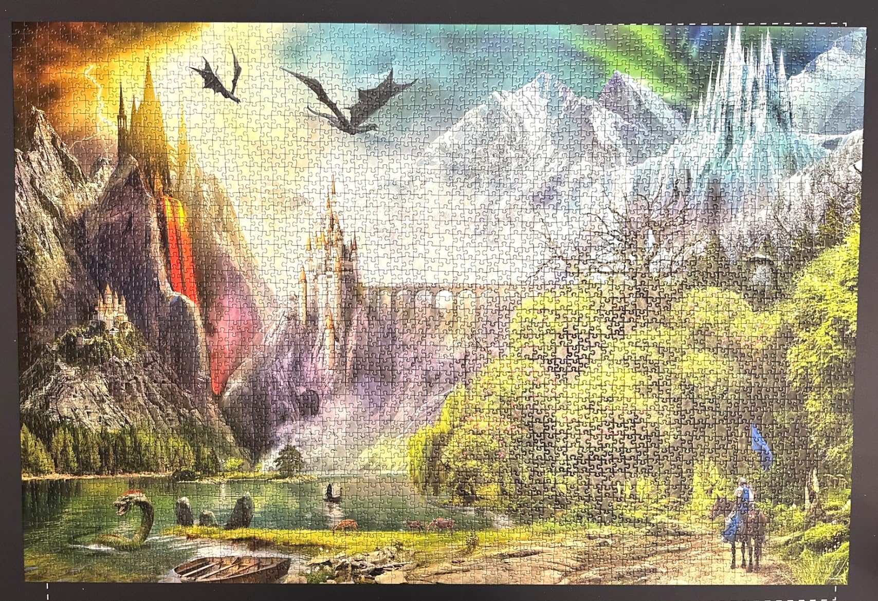 Ravensburger - Reign of Dragons - 3000 Piece Jigsaw Puzzle - Thrilling Middle Earth Adventure - with Dragons, a Castle and Ice Mountains - Premium Quality customer photo 1