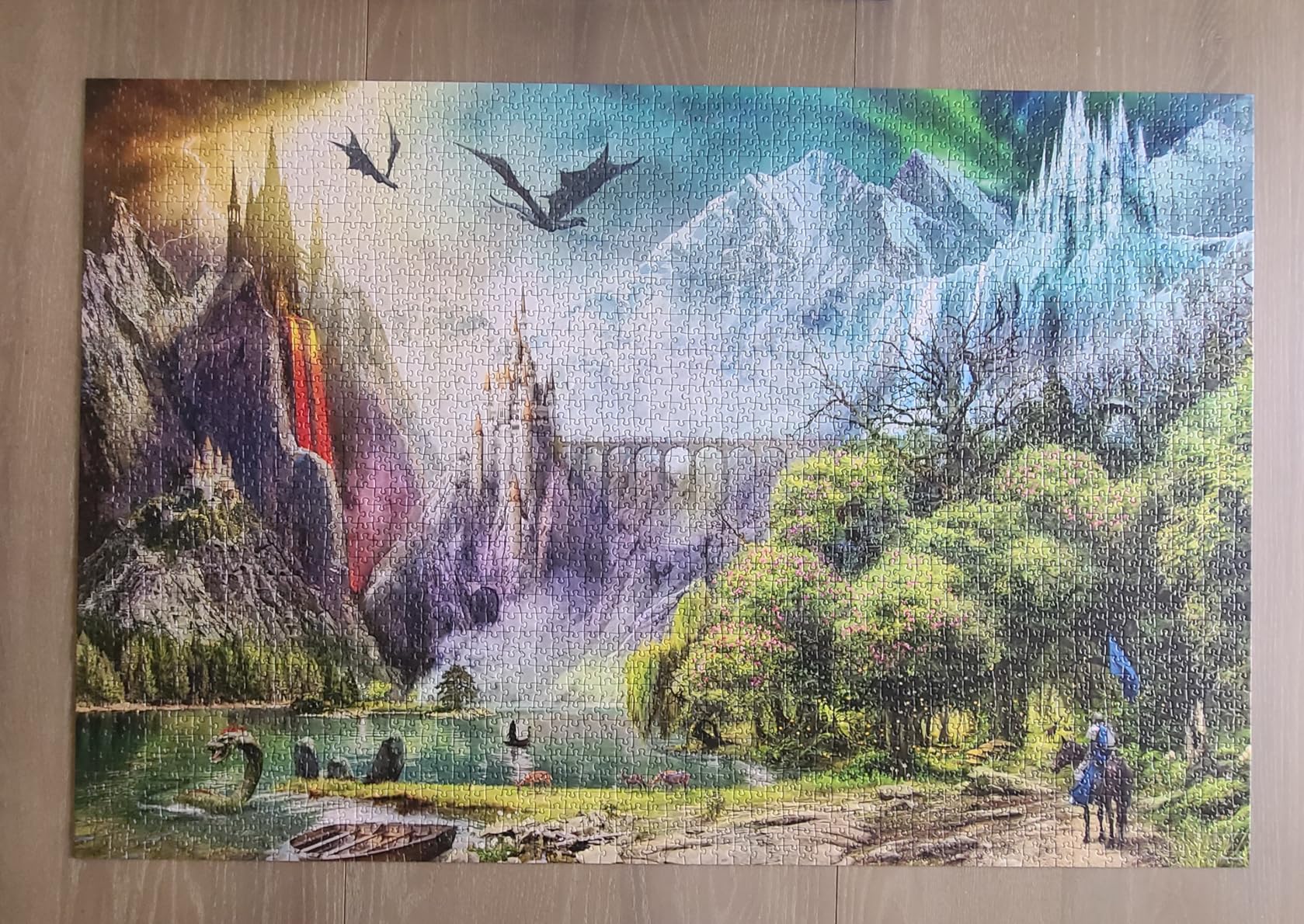 Ravensburger - Reign of Dragons - 3000 Piece Jigsaw Puzzle - Thrilling Middle Earth Adventure - with Dragons, a Castle and Ice Mountains - Premium Quality customer photo 2