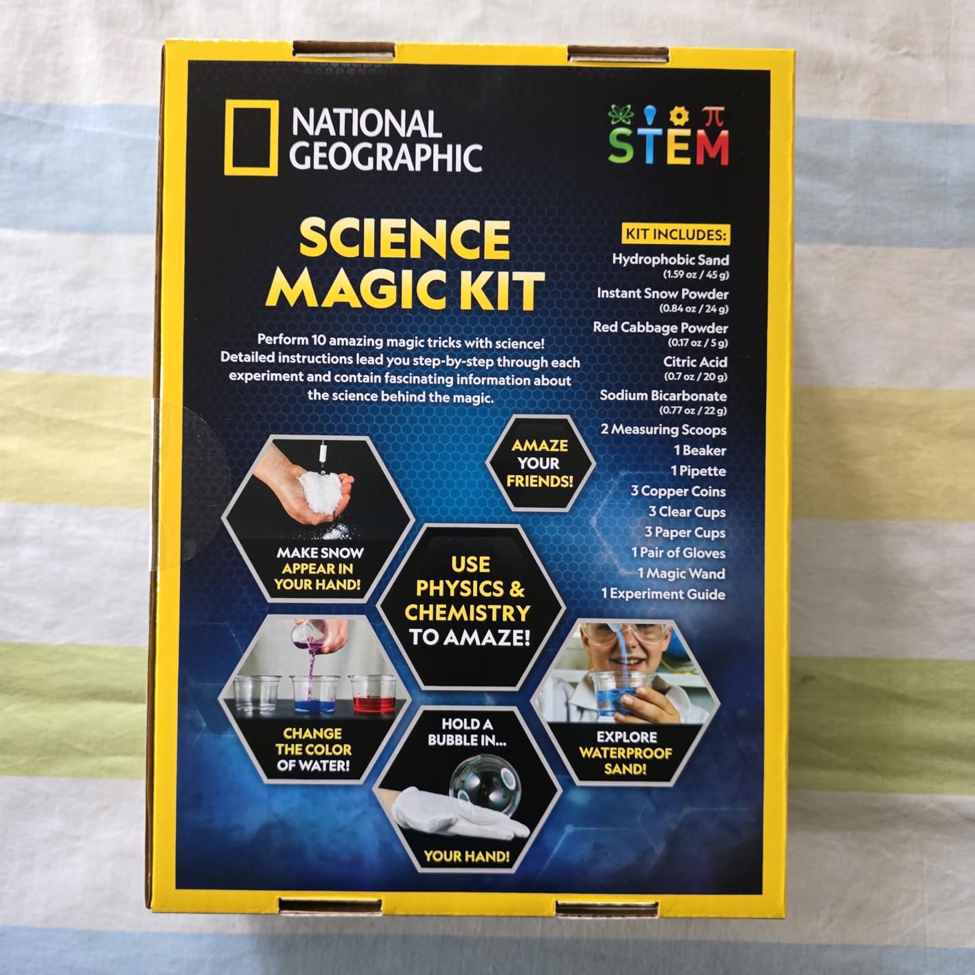Blue Marble National Geographic Magic Chemistry Set - Science Kit for Kids with 10 Amazing Magic Tricks, STEM Projects and Science Experiments, Science Toys, Great Gift for Boys and Girls 8-12 customer photo 2