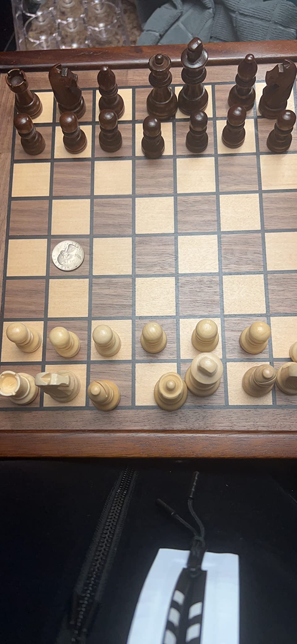 AMEROUS Magnetic Wooden Chess Set, 12.8