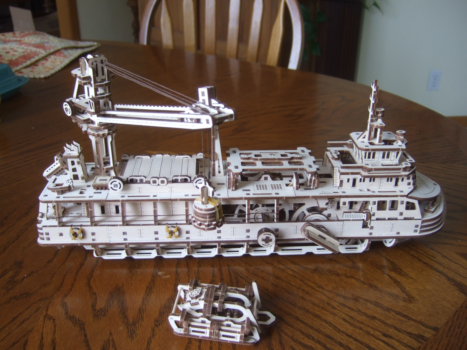 UGEARS Research Vessel 3D Wooden Puzzles for Adults - Wooden Model Kits for Adults Model Ship Kit for Adult Mechanical Model Kit Puzzle Brain Teaser Hobby Set Home Decoration customer photo 1
