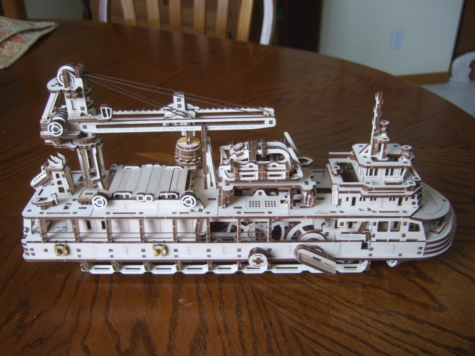 UGEARS Research Vessel 3D Wooden Puzzles for Adults - Wooden Model Kits for Adults Model Ship Kit for Adult Mechanical Model Kit Puzzle Brain Teaser Hobby Set Home Decoration customer photo 2