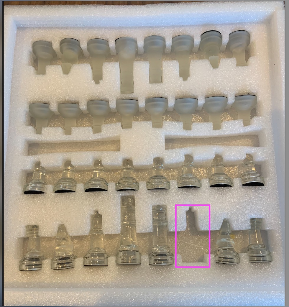 Gamie Premium Glass Chess Set, 12 Inch - Elegant Design - Durable Build - 32 Frosted and Clear Pieces - Felted Bottoms - Easy to Carry - Stable & Fully Functional for Chess Lovers customer photo 2