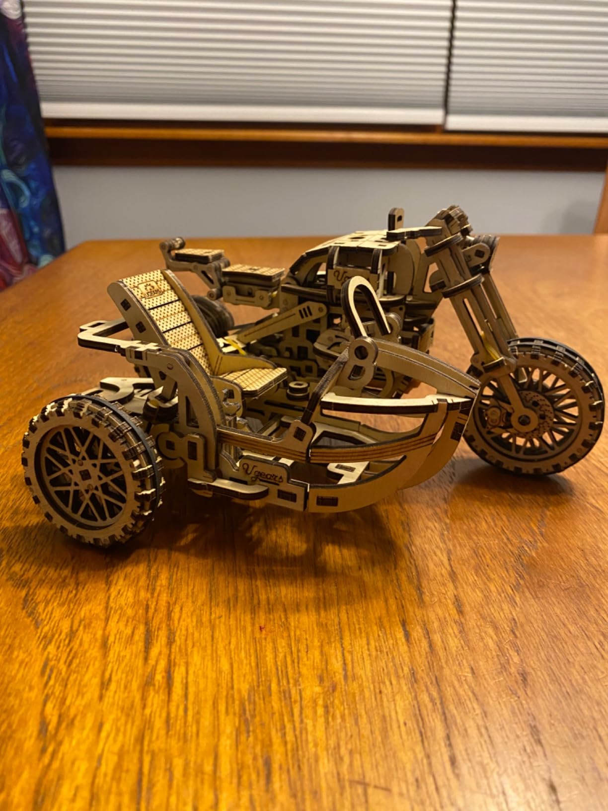 UGEARS Motorcycle with Sidecar Scrambler UGR-10 - Mechanical 3D Wooden Puzzles for Adults - DIY Model Kits for Adults with Moving Engine - Collectible Moto 3D Puzzle Model Kit - 380 Pcs customer photo 1