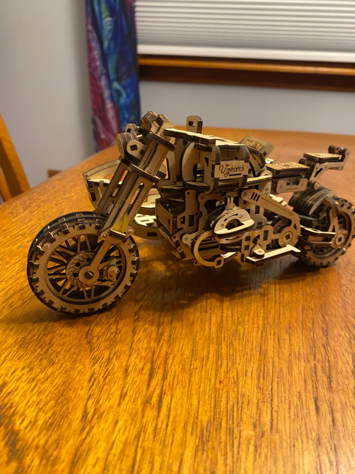 UGEARS Motorcycle with Sidecar Scrambler UGR-10 - Mechanical 3D Wooden Puzzles for Adults - DIY Model Kits for Adults with Moving Engine - Collectible Moto 3D Puzzle Model Kit - 380 Pcs customer photo 2
