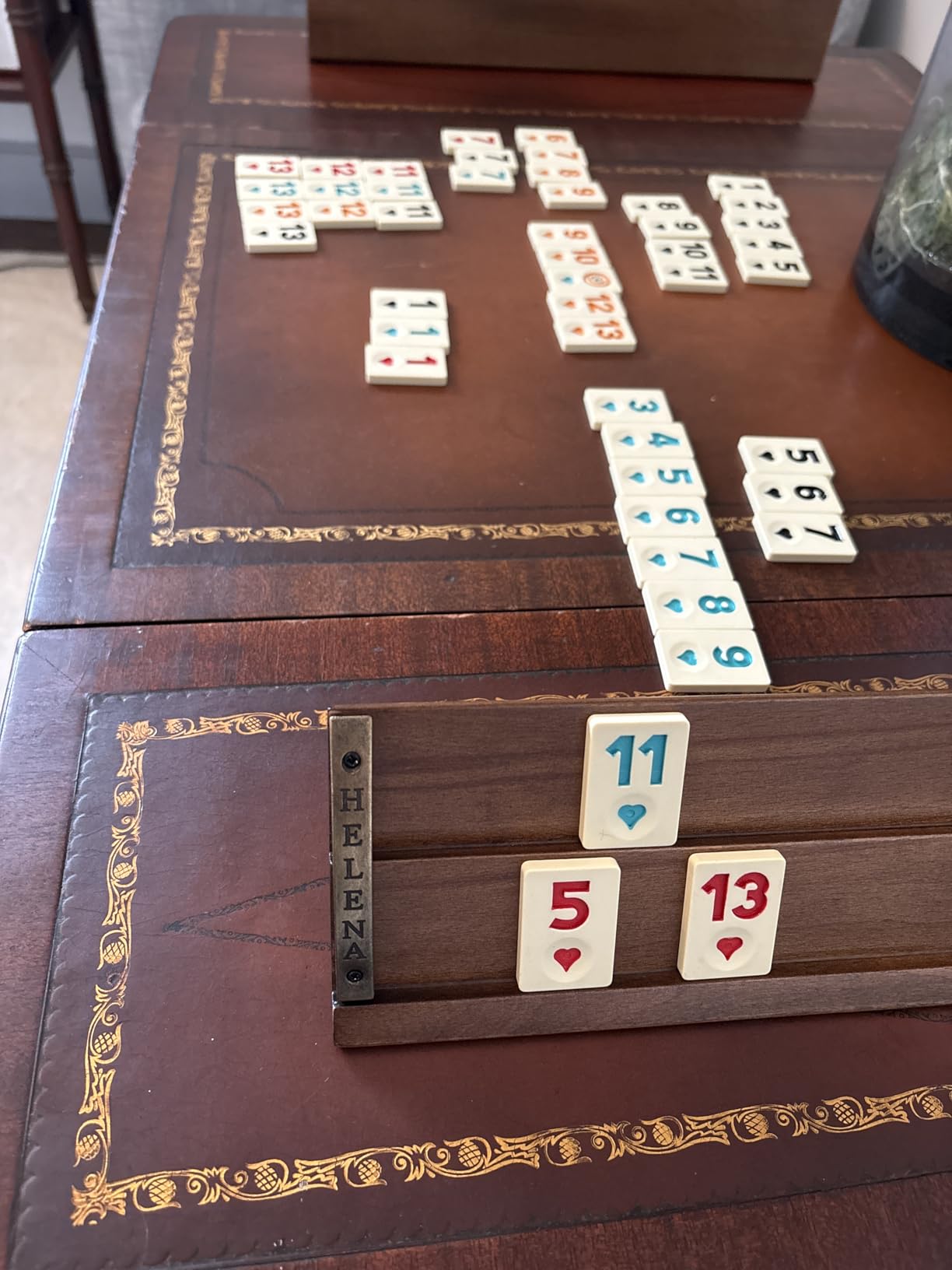 Wooden Rummy Game - Massive Wooden Turkish Okey Game Set | Straight Handmade Rummy Game Set customer photo 2
