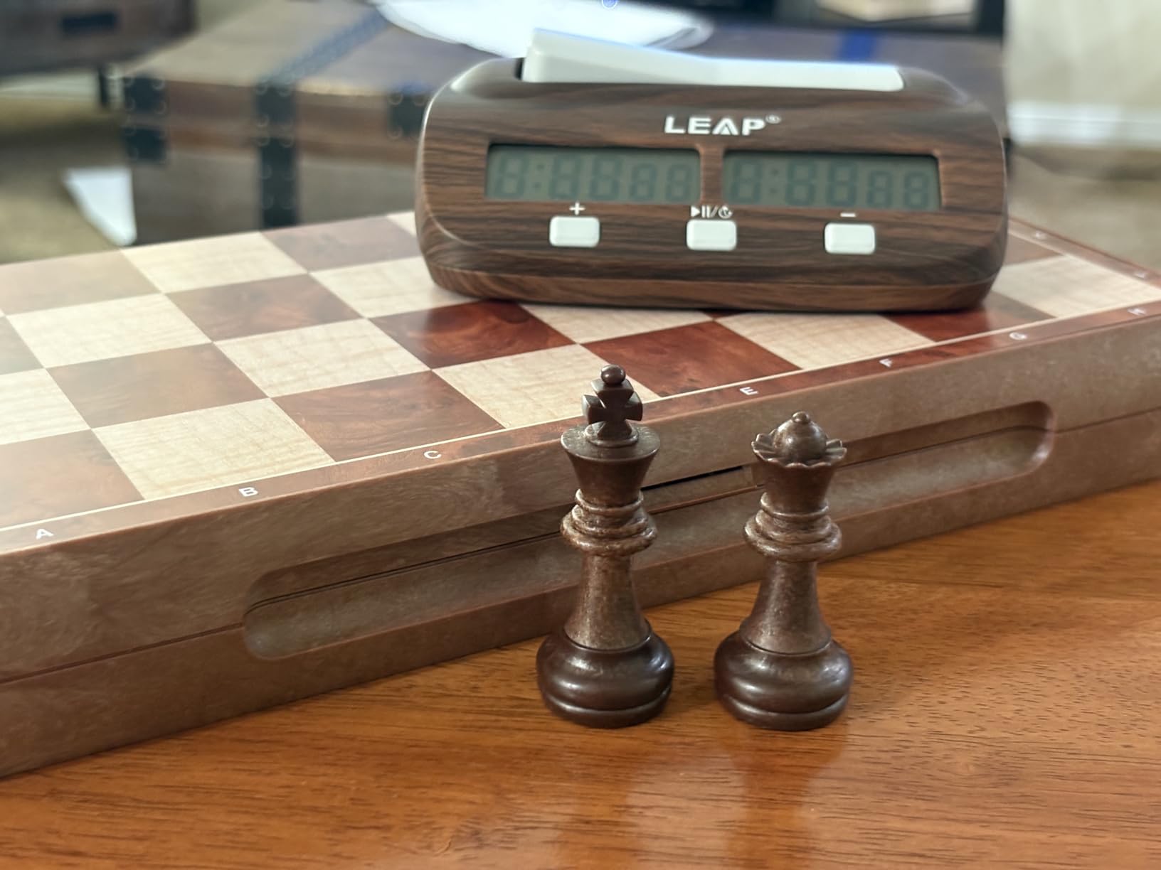 LEAP Chess Clock Digital Chess Timer Professional for Board Games Timer with Alarm Function (Official Store) Wood Appearance customer photo 1