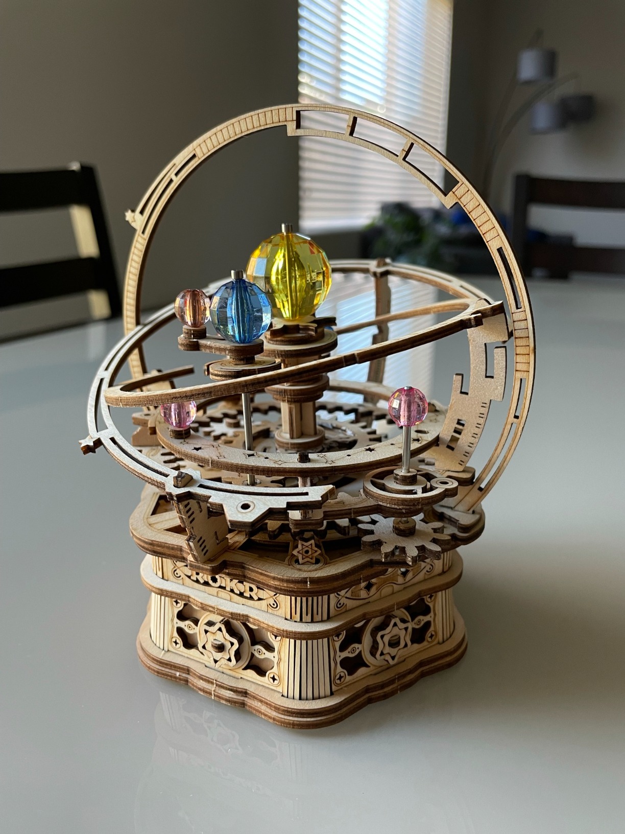 3D Wooden Puzzles for Adults Mechanical Music Box-Starry Night, DIY Rotating Music Box Model Building Kits for Teens, DIY Crafts/Hobbies/Gifts Desk Decor for Boys Ages 14+ (Starry Night) customer photo 1