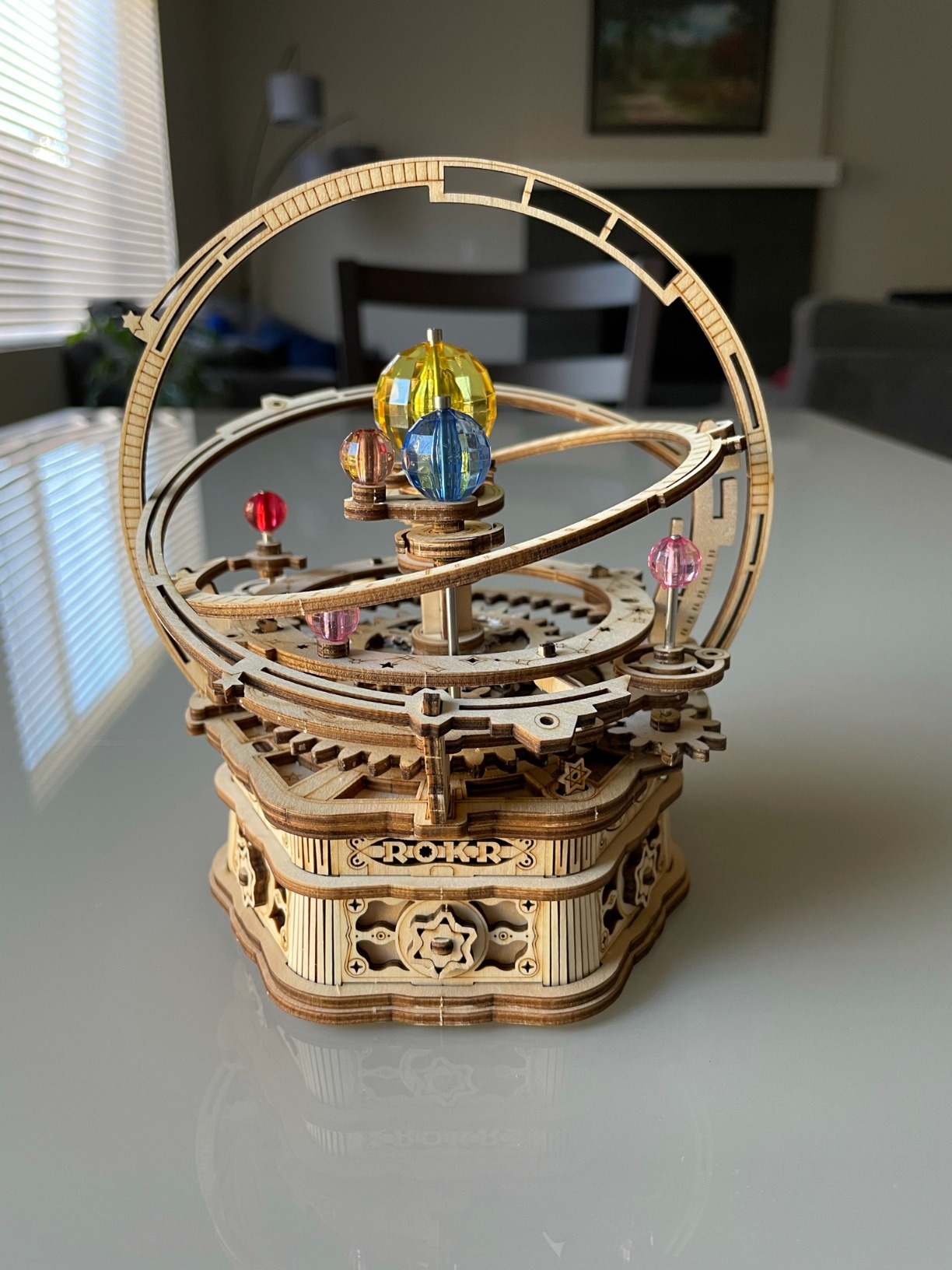 3D Wooden Puzzles for Adults Mechanical Music Box-Starry Night, DIY Rotating Music Box Model Building Kits for Teens, DIY Crafts/Hobbies/Gifts Desk Decor for Boys Ages 14+ (Starry Night) customer photo 2