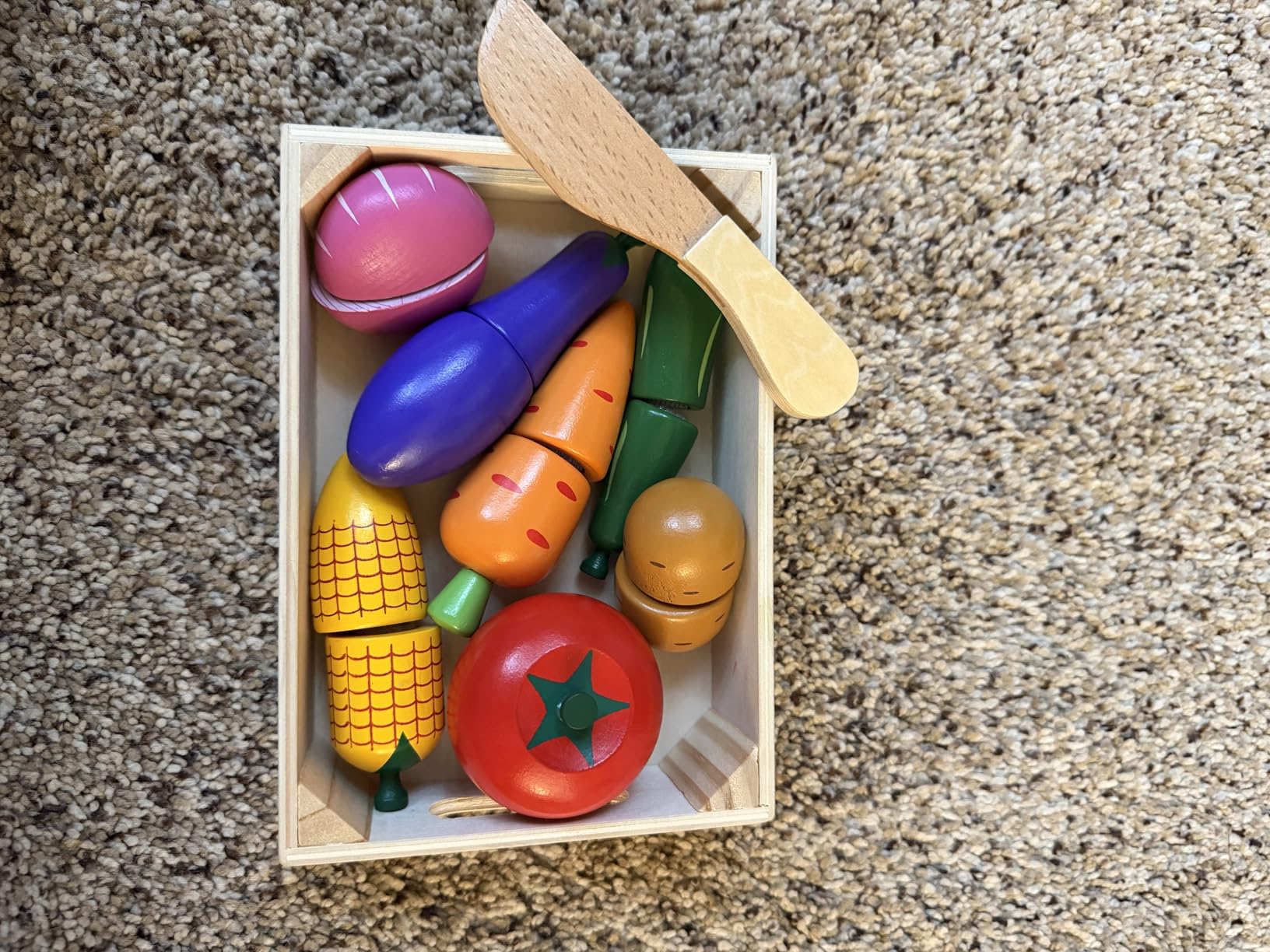 Wooden Play Food for Kids Kitchen Cutting Fruits Toys for Toddlers Pretend Vegetables Gift for Boys Girls Educational Toys customer photo 1