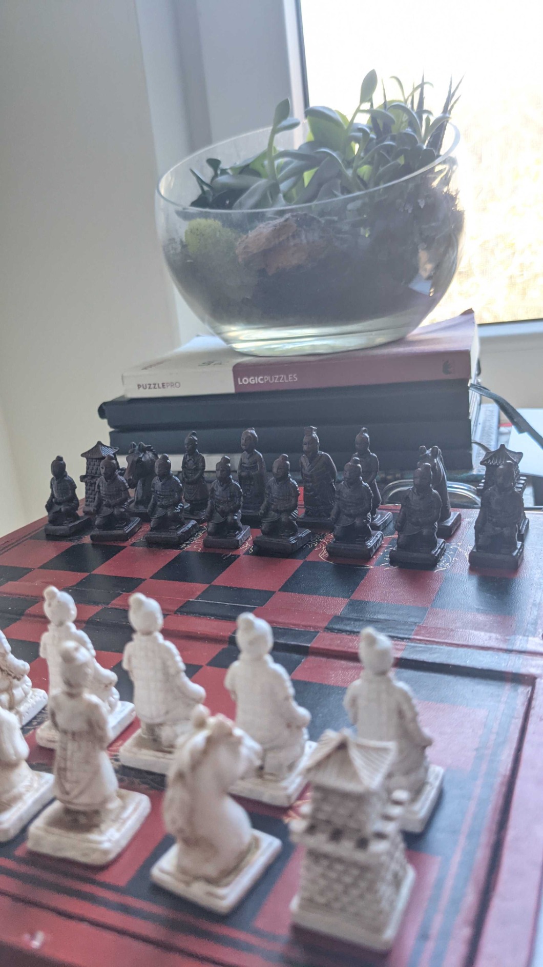 Vintage Chinese Terracotta Warrior 32 Chess Set Wood Table Chess Games Gift customer photo 1