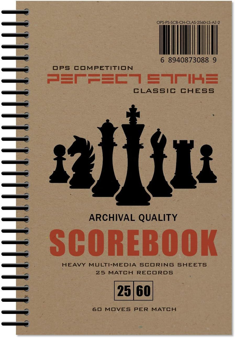 Perfect Strike Chess SCOREBOOK with Rules and Scoring Instructions. (5.5
