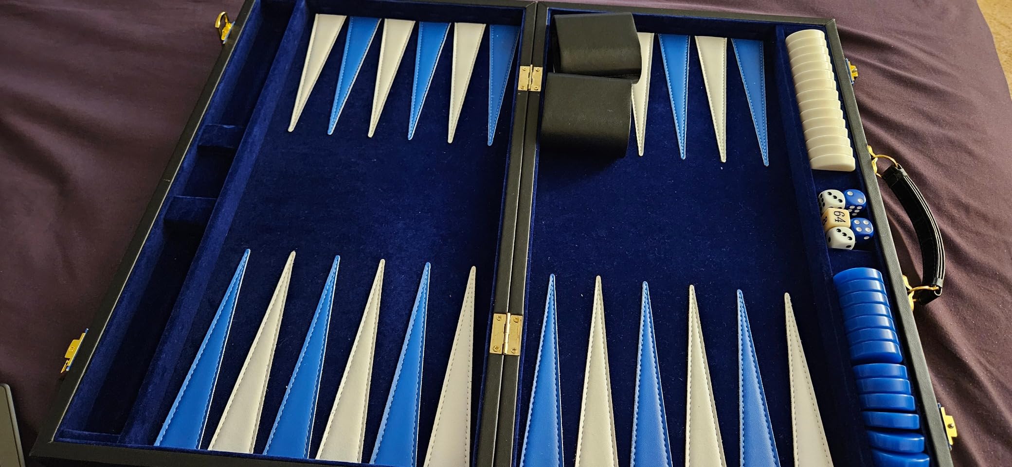 GSE Games & Sports Expert Premium Magnetic Wooden Folding Inlay Backgammon Board Game Set, Portable Travel Board Game (Focus- 11 Inches) customer photo 1