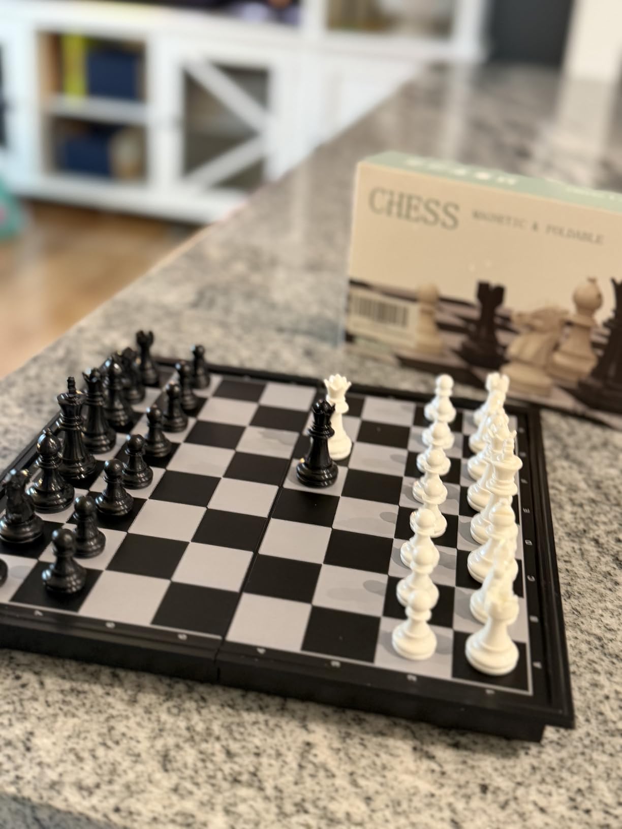Travel Chess Set, 10 inch Magnetic Chess Board with 2 Extra Queen Portable Folding Board Chess Games for Kids, Adults customer photo 1