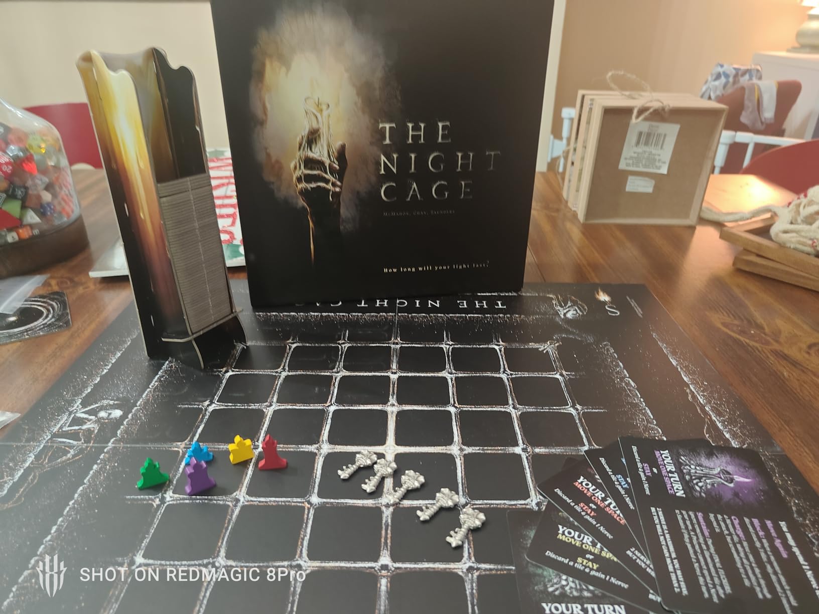 The Night Cage by Smirk and Dagger | Cooperative Candlelit Horror Strategy Game | Tile Laying Labyrinth Escape Adventure | 1 to 5 Players | Ages 14+ customer photo 2