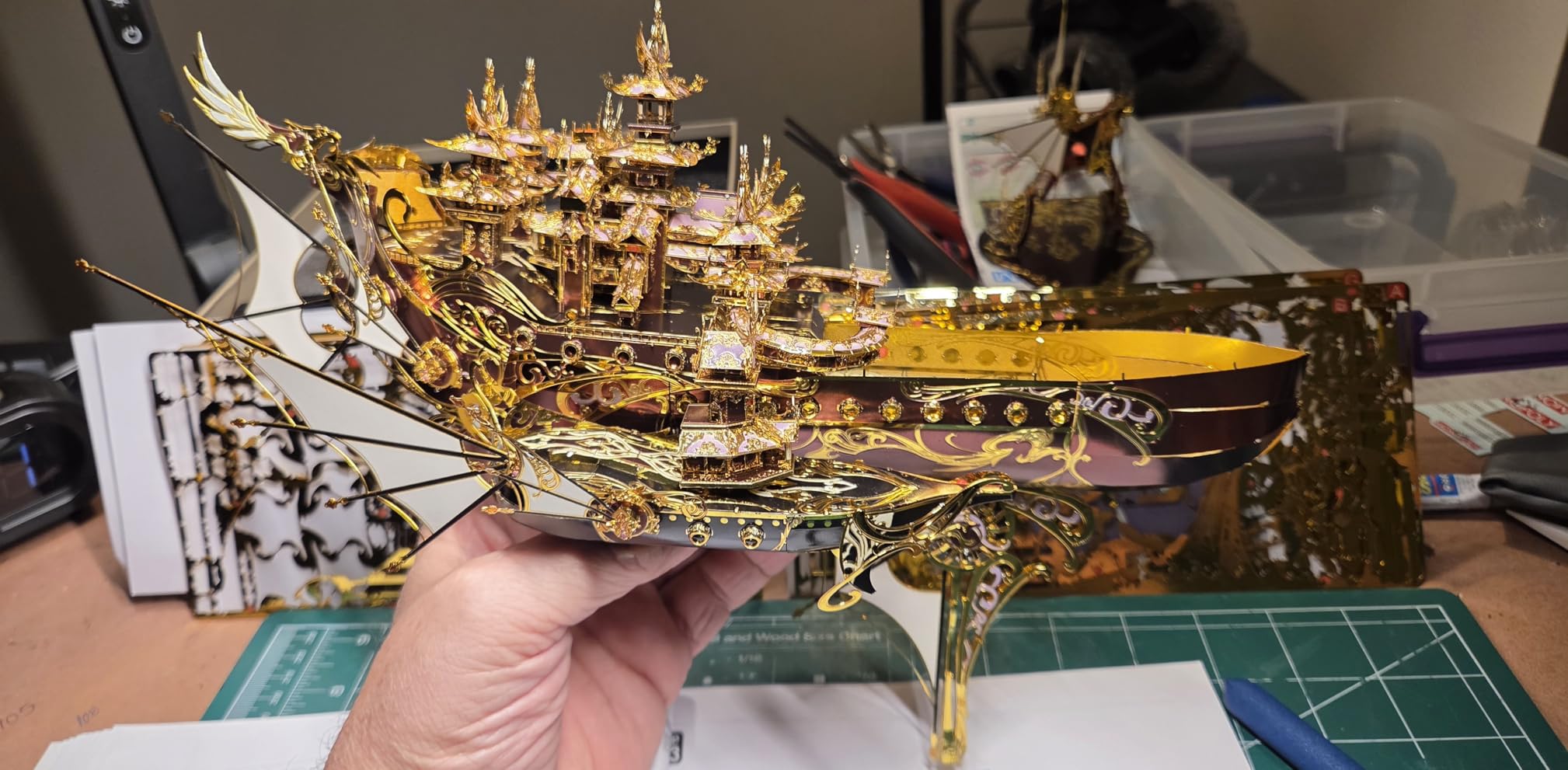 Piececool 3D Metal Puzzles Ship Models Kits to Build for Adults, The Wind Breaker Ship Model Building Kit, Brain Teaser DIY Craft Gifts for Teens Man Woman Family - 709 Pcs customer photo 1
