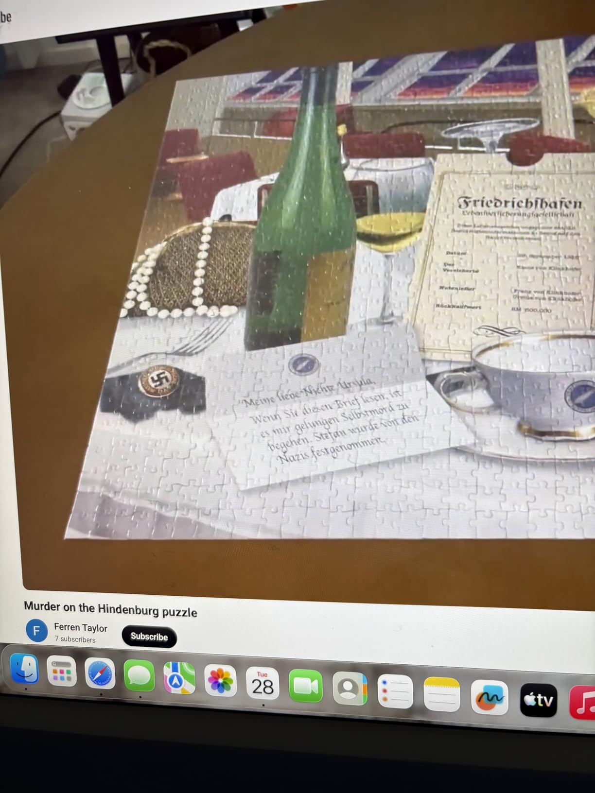 Murder Mystery Party, Classic Mystery Jigsaw Puzzle, Murder on the Hindenburg, 1,000 Piece Jigsaw Puzzle customer photo 1