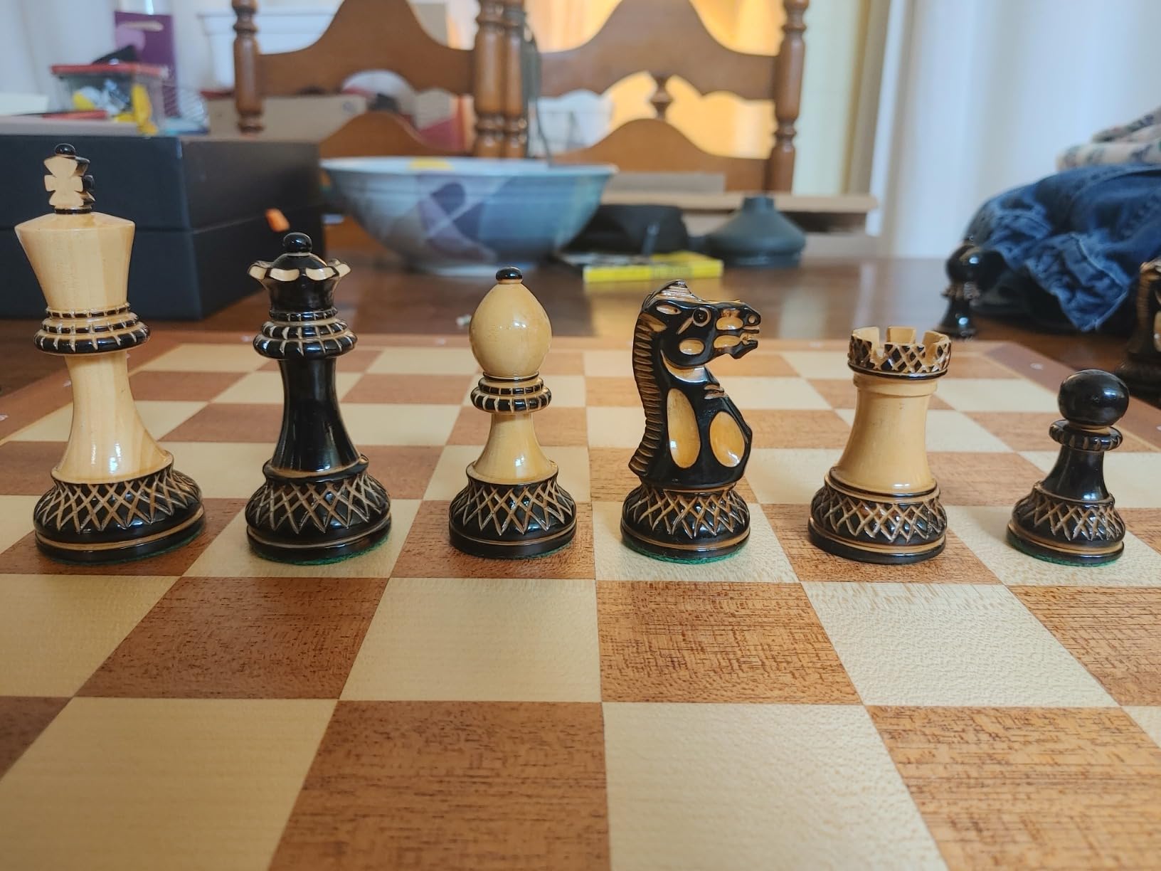 The Parker Staunton Series Lacquered Chess Pieces - 3.9