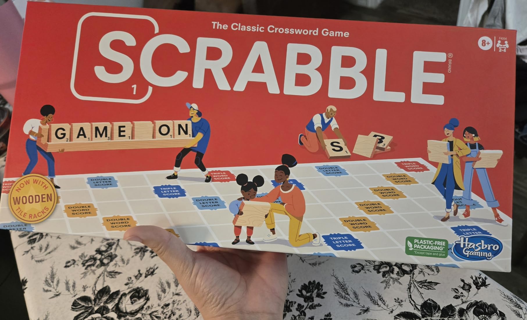 Hasbro Gaming Scrabble Board Game, Classic Word Games for Kids Ages 8 and Up, Fun Family Game for 2-4 Players, The Classic Crossword Game customer photo 2