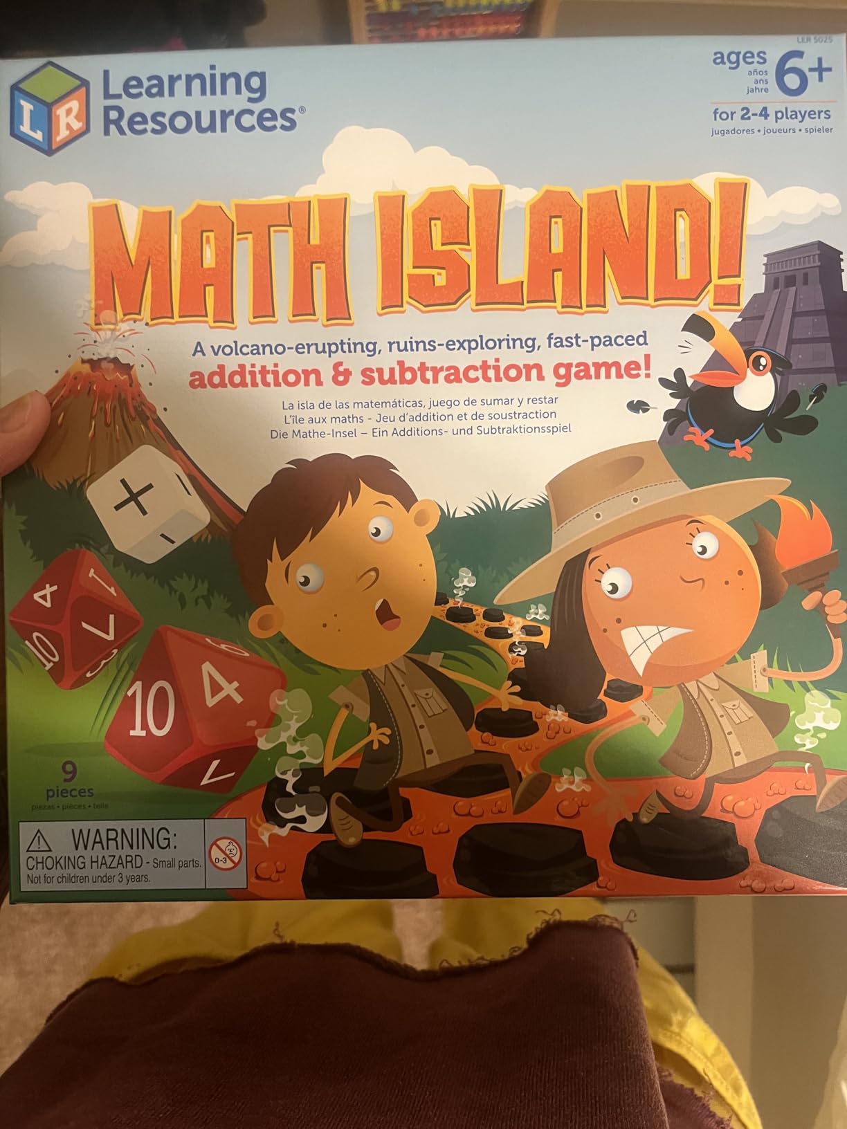 Learning Resources Math Island Addition & Subtraction Game - Math Manipulatives, Educational Board Toys, Classroom Flash Cards, Volcano Toy, STEM Kids, Gifts for Boys And Girls, Montessori customer photo 1