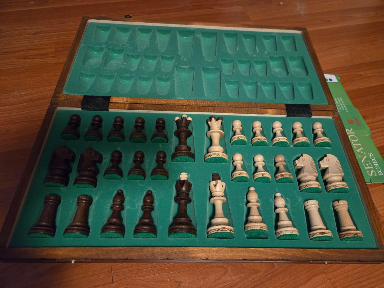 Chess and Games Shop Muba Beautiful Handcrafted Wooden Chess Set with Board and Chess Pieces - 16inch (40 cm) customer photo 2