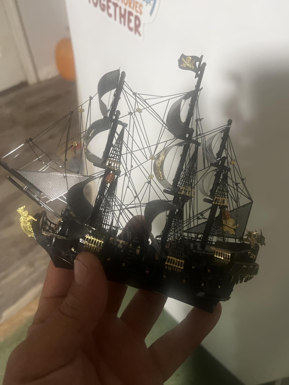 Piececool Metal 3D Puzzles for Adults, Flying Dutchman Pirate Ship Model Kits, 3D Watercraft Model Building Kit, DIY Craft Kits Difficult 3D Puzzles for Family Time, Great Christmas Birthday Gifts customer photo 1