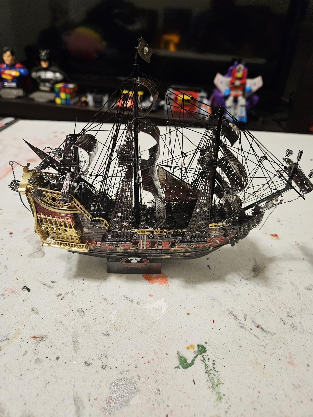 Piececool Metal 3D Puzzles for Adults, Flying Dutchman Pirate Ship Model Kits, 3D Watercraft Model Building Kit, DIY Craft Kits Difficult 3D Puzzles for Family Time, Great Christmas Birthday Gifts customer photo 2