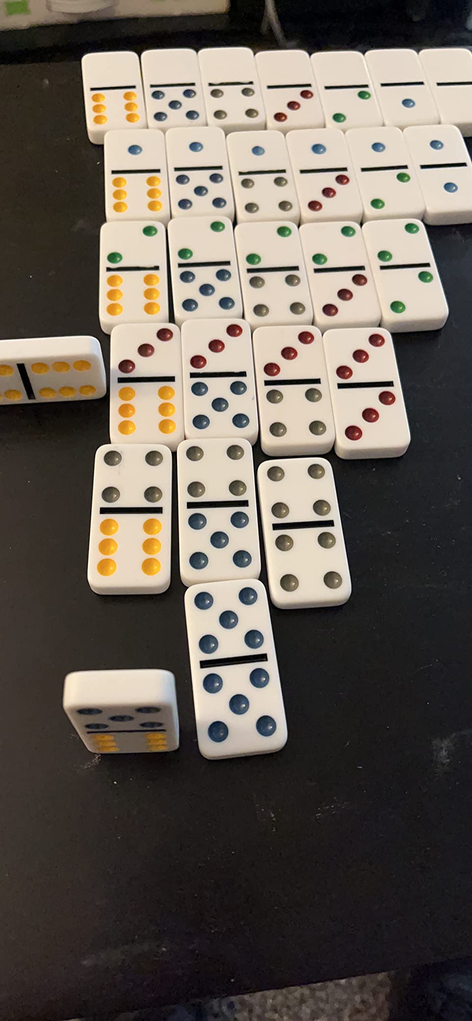 Front Porch Classics, Mexican Train, Double 12, Colored Dot Dominoes Set On-The-Go Travel Storage Tin, 2 to 8 Players, for All Ages customer photo 2