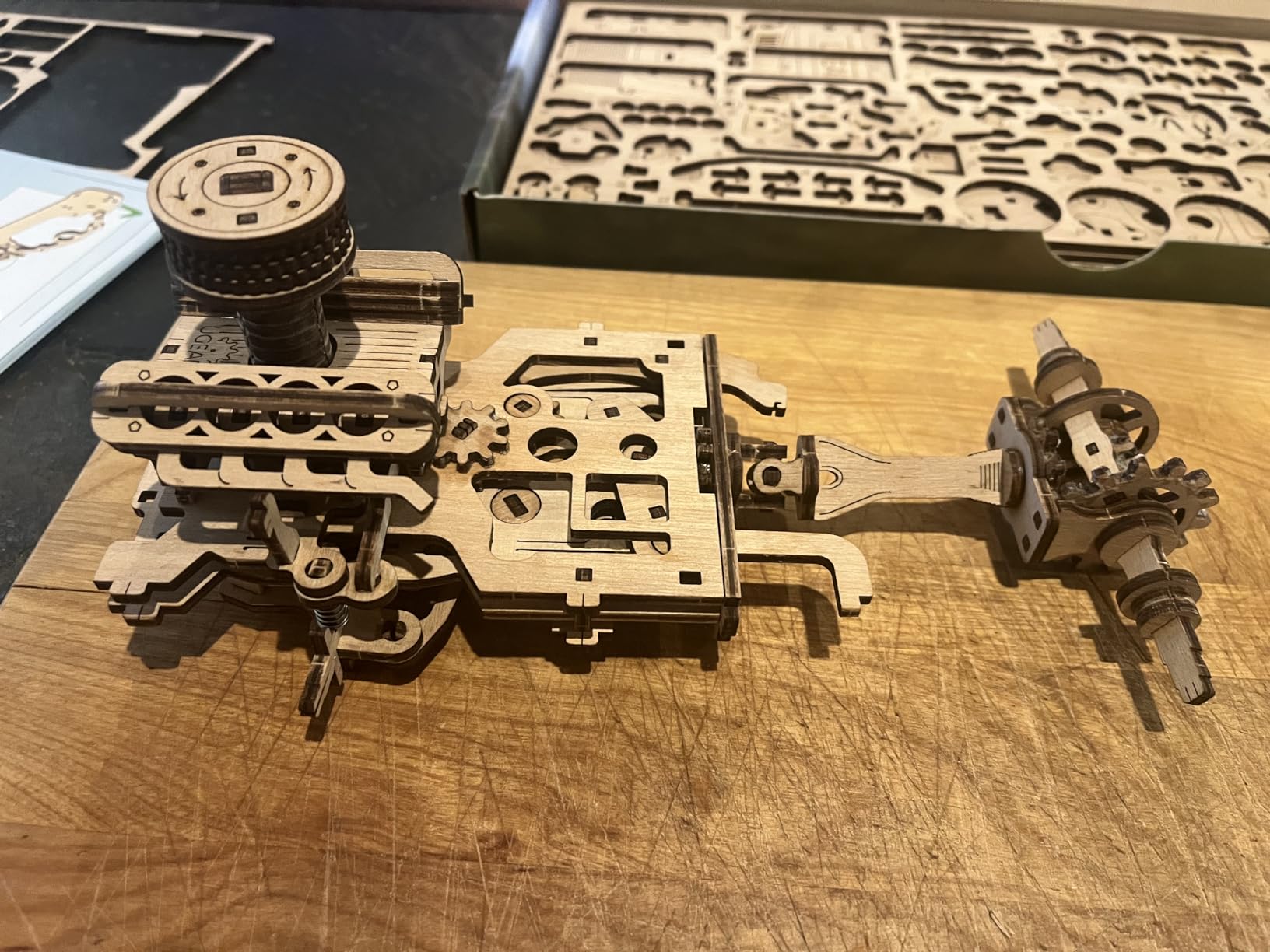 UGEARS Wooden 3D Puzzles for Adults - Pickup Lumberjack Model Car Kits 3D Puzzle Adult Crafts - Mechanical Wooden Model Kits for Adults Retro Chevrolet 3100 Inspired customer photo 1