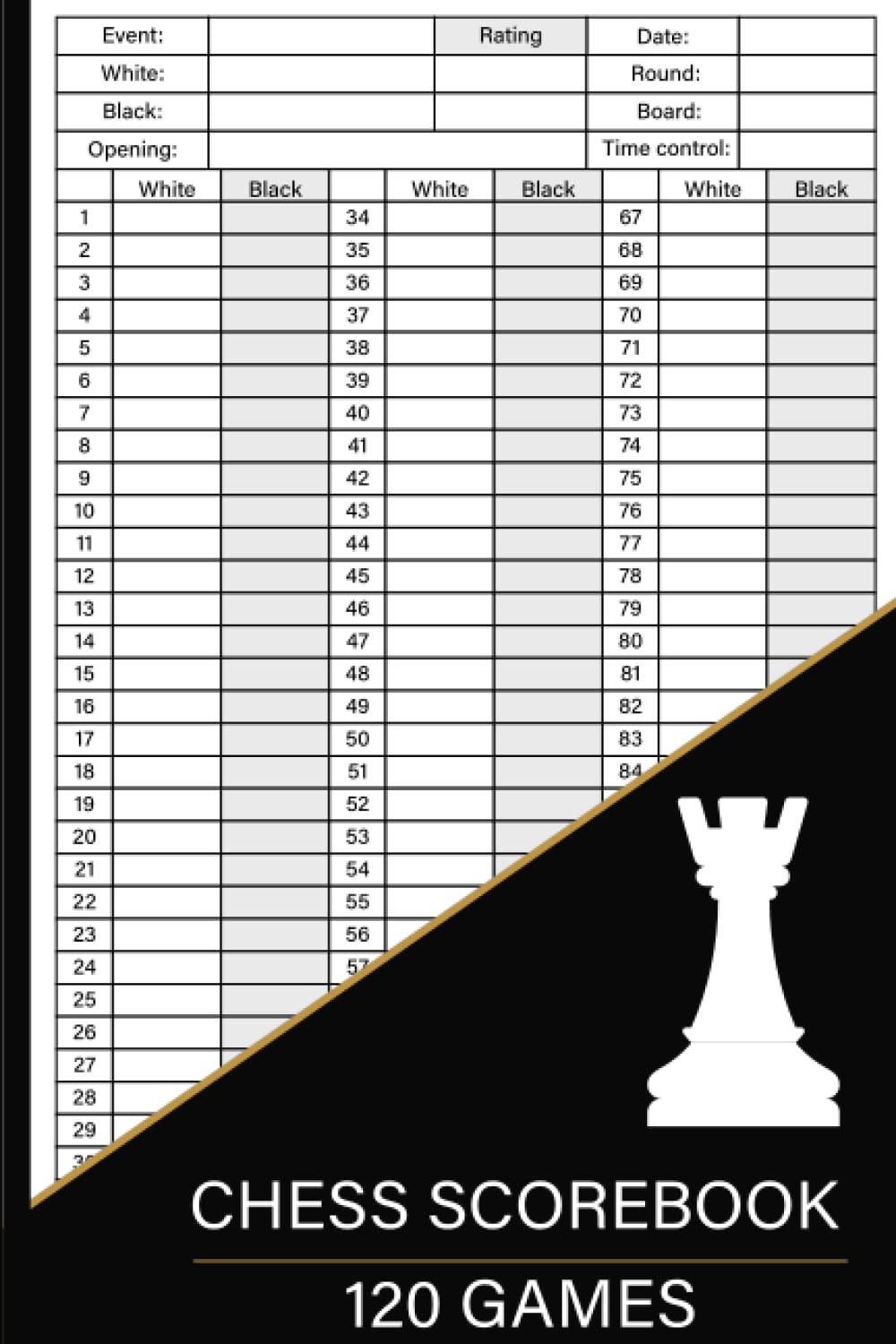 Chess Scorebook: 100 Games Sheets, Chess Notation Book, Chess Annotation Log Notebook Chess Workbook, Moves Tracking Journal, 100 Moves customer photo 1