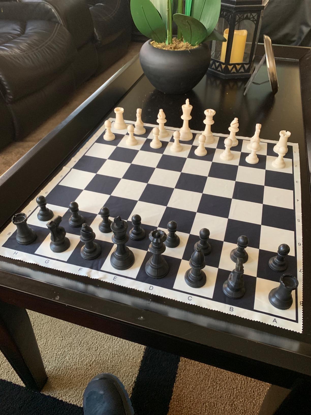 HOLYKING Portable Compact Travel Chess Set 15.7'' No-Wrinkle Fabric Chessboard, Rollup and Easy Carry, Lightweight Chess Game for Kids Adults Beginners customer photo 2