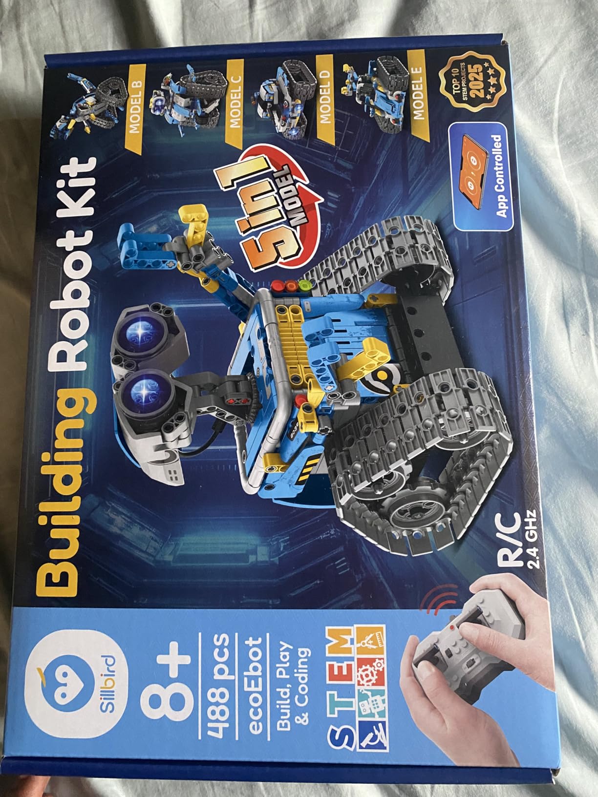Sillbird Robot Building Kit with Remote Control STEM Gifts for Boys Age 8-13, Technic Coding Robotic Toys for Kids, Buildable 5in1 Models with 488 Pieces customer photo 1