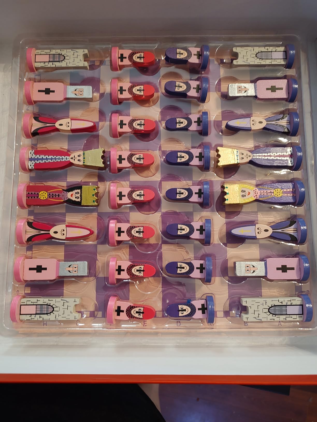 Pink Chess Set Wooden with Board Educational Adults, Cartoon Board Game Cute customer photo 2
