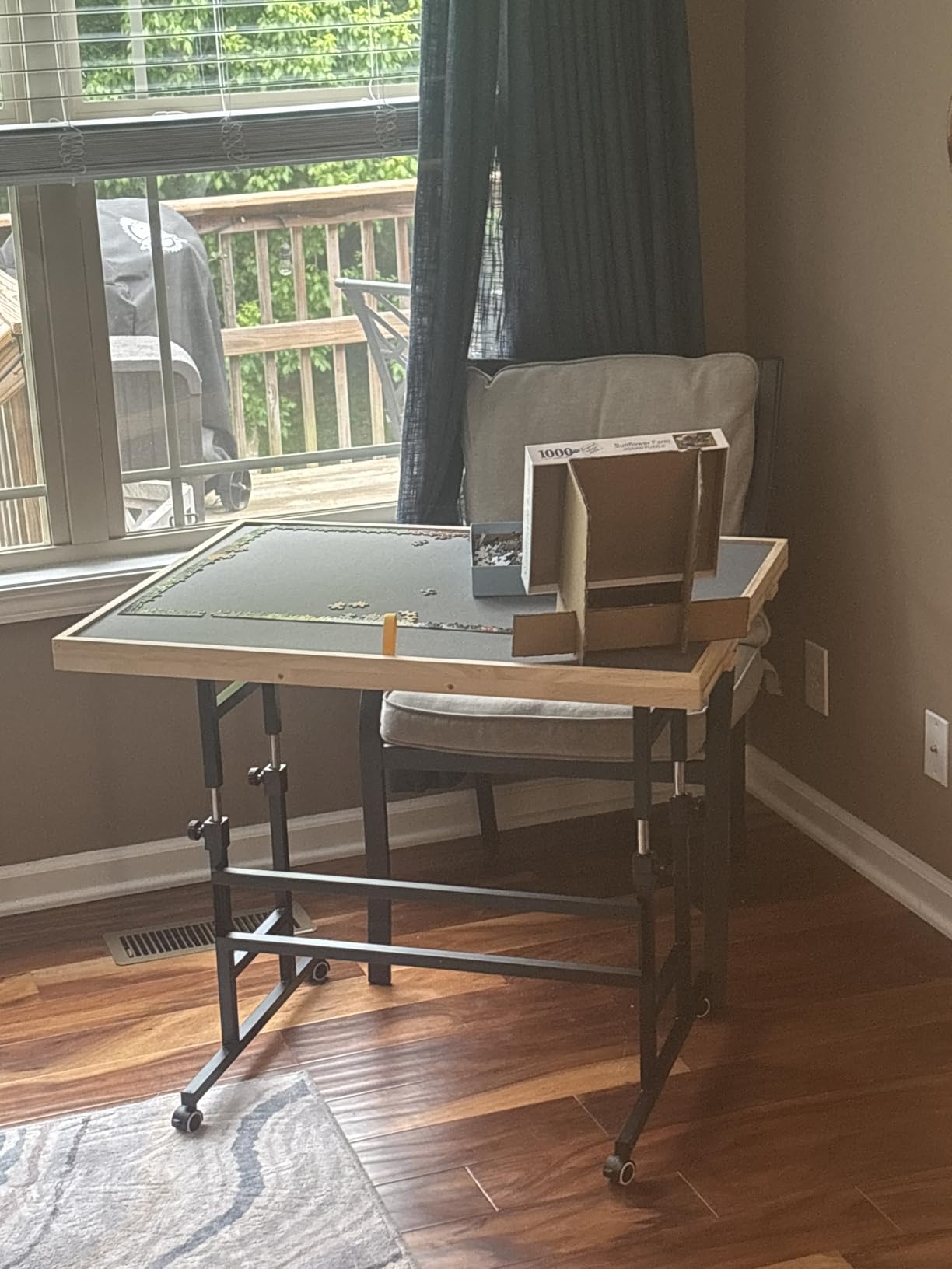 ALL4JIG 1500 Piece Jigsaw Puzzle Table with Legs, 24.53