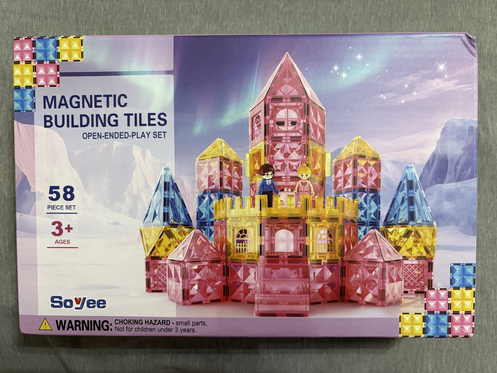 Diamond Magnetic Building Blocks for Kids - Princess Castle Magnetic Tiles Toys customer photo 2