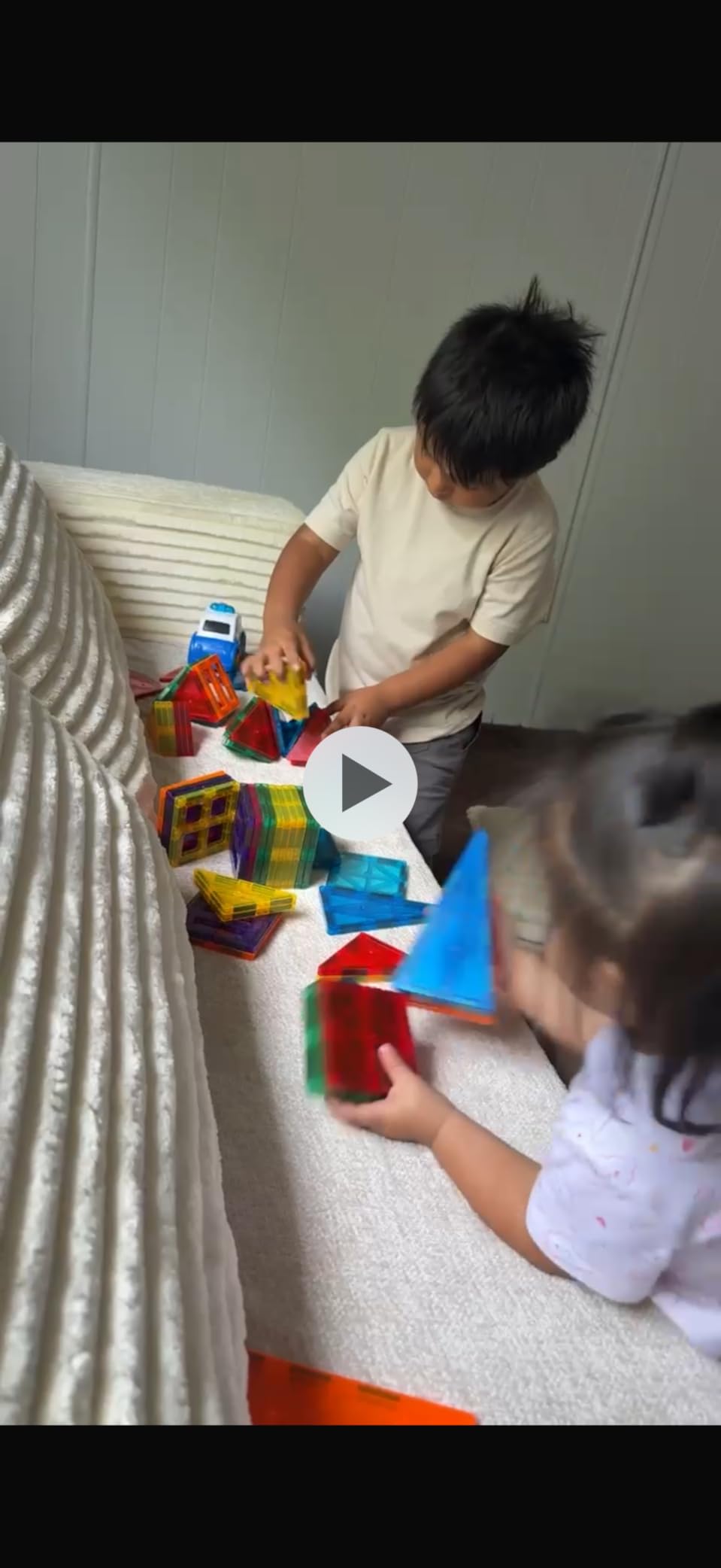 FNJO Magnetic Tiles, 110PCS Magnet Building Set, Magnetic Building Blocks, Construction STEM Learning Toys customer photo 1