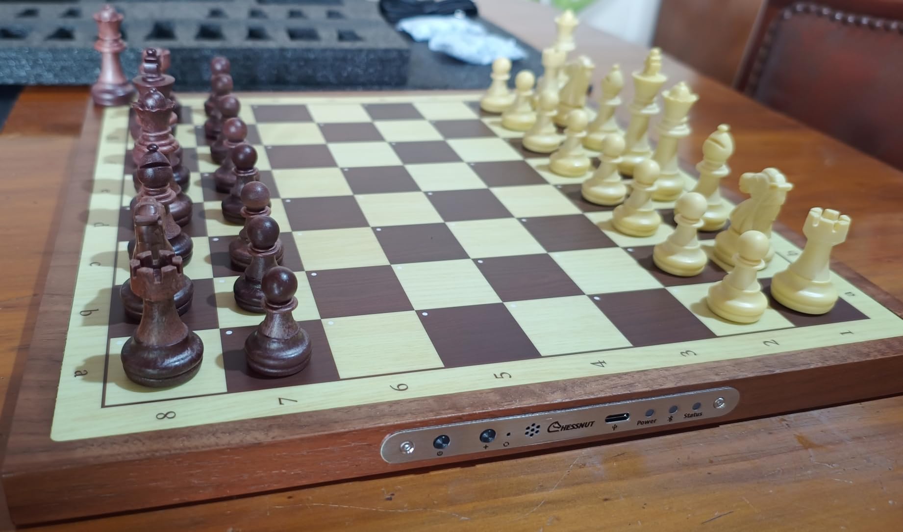 Chessnut Air Electronic Chess Board with AI -- Handcrafted Wooden Board, LED Indicators, Adaptive Difficulty, Full Piece Recognition -- Play Online on Major Chess Platforms customer photo 2