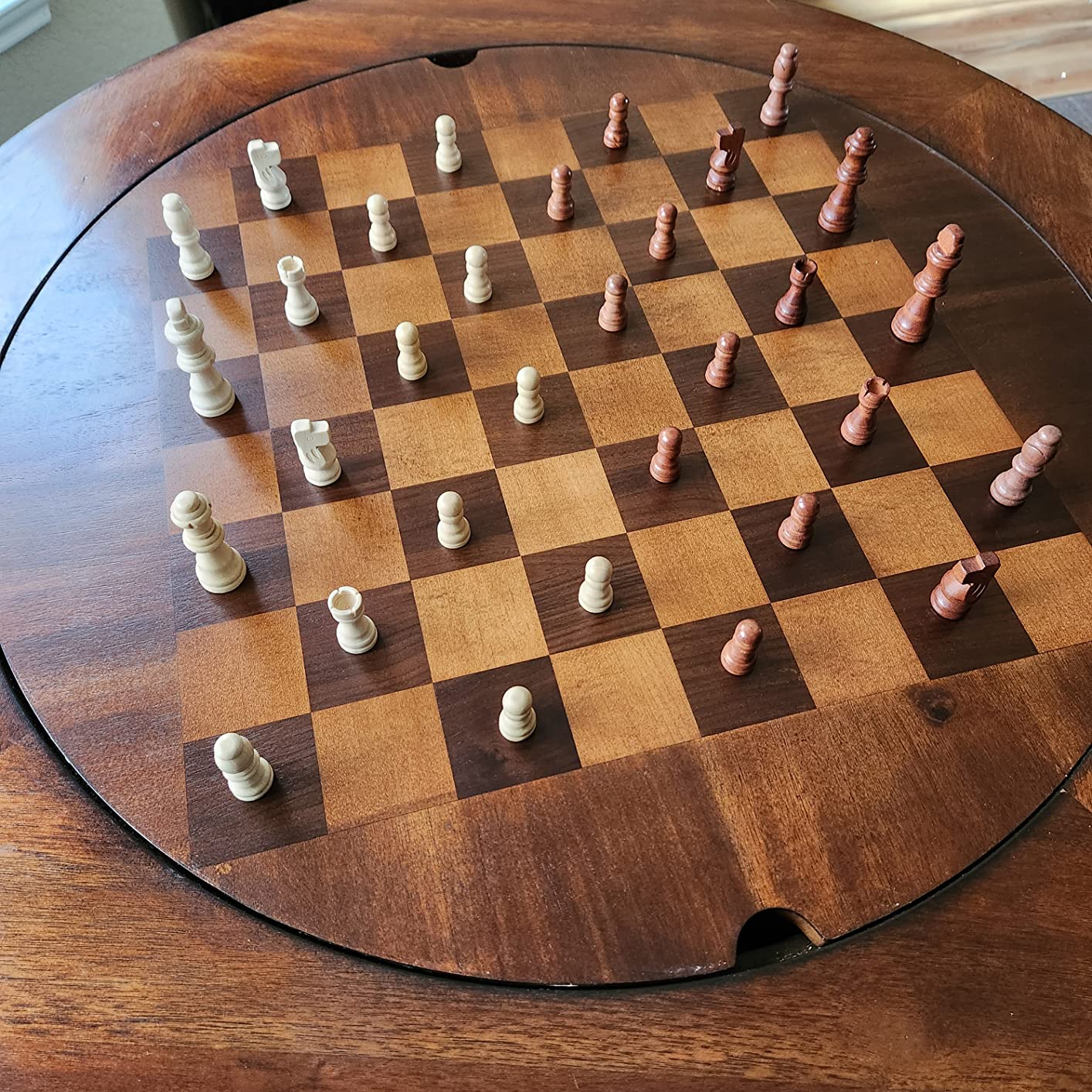Wooden Chess Pieces Only, 32 Piece Tournament Staunton Wood Chessmen with 3.15 inches King, Chess Game Pawns for Chess Board Game, Replacement of Missing Pieces customer photo 2