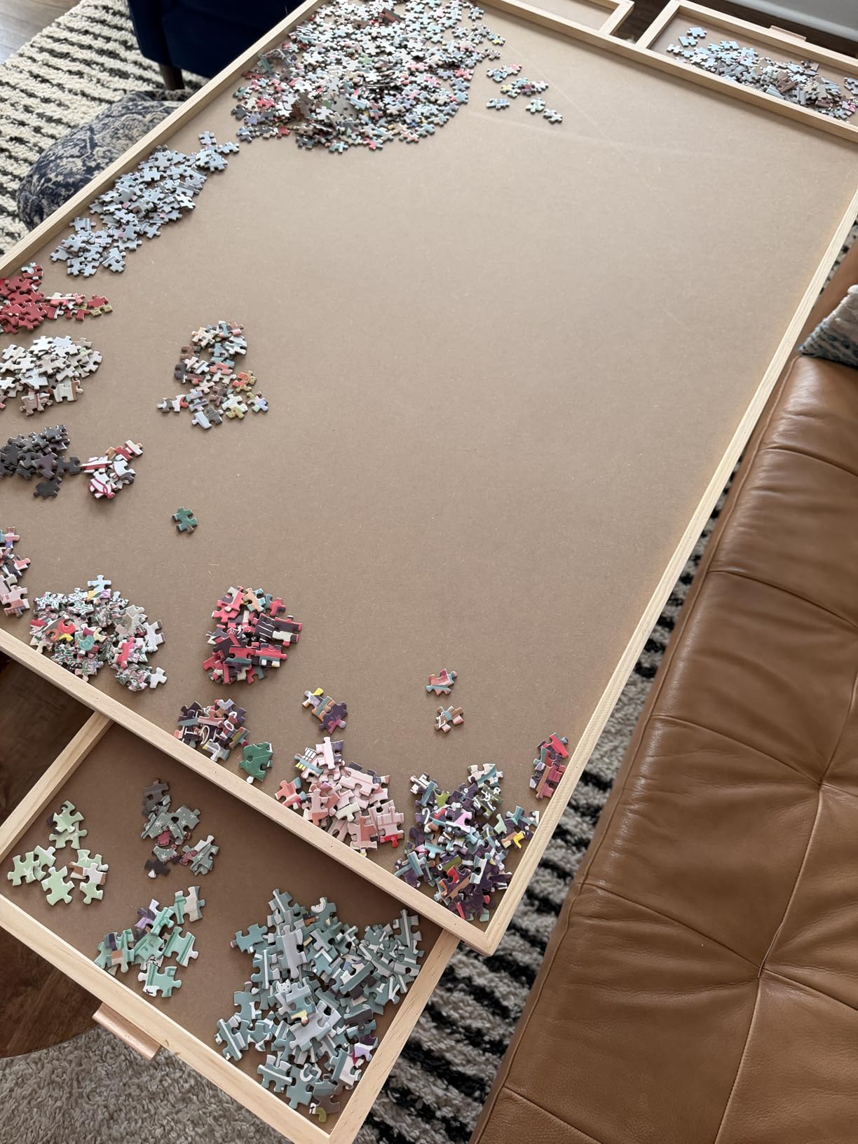 ALL4JIG 1500 Pieces Rotating Puzzle Board with 6 Drawers and Cover, 24.92
