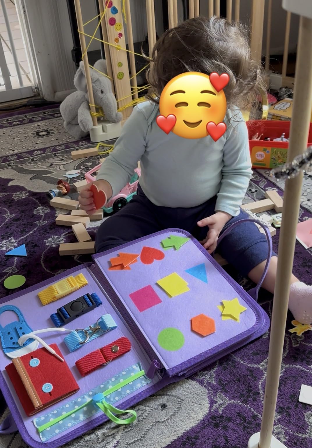 Esjay Toddler Busy Board Montessori Toys for Girls, Sensory Book Educational Activities for Fine Motor Skills customer photo 1