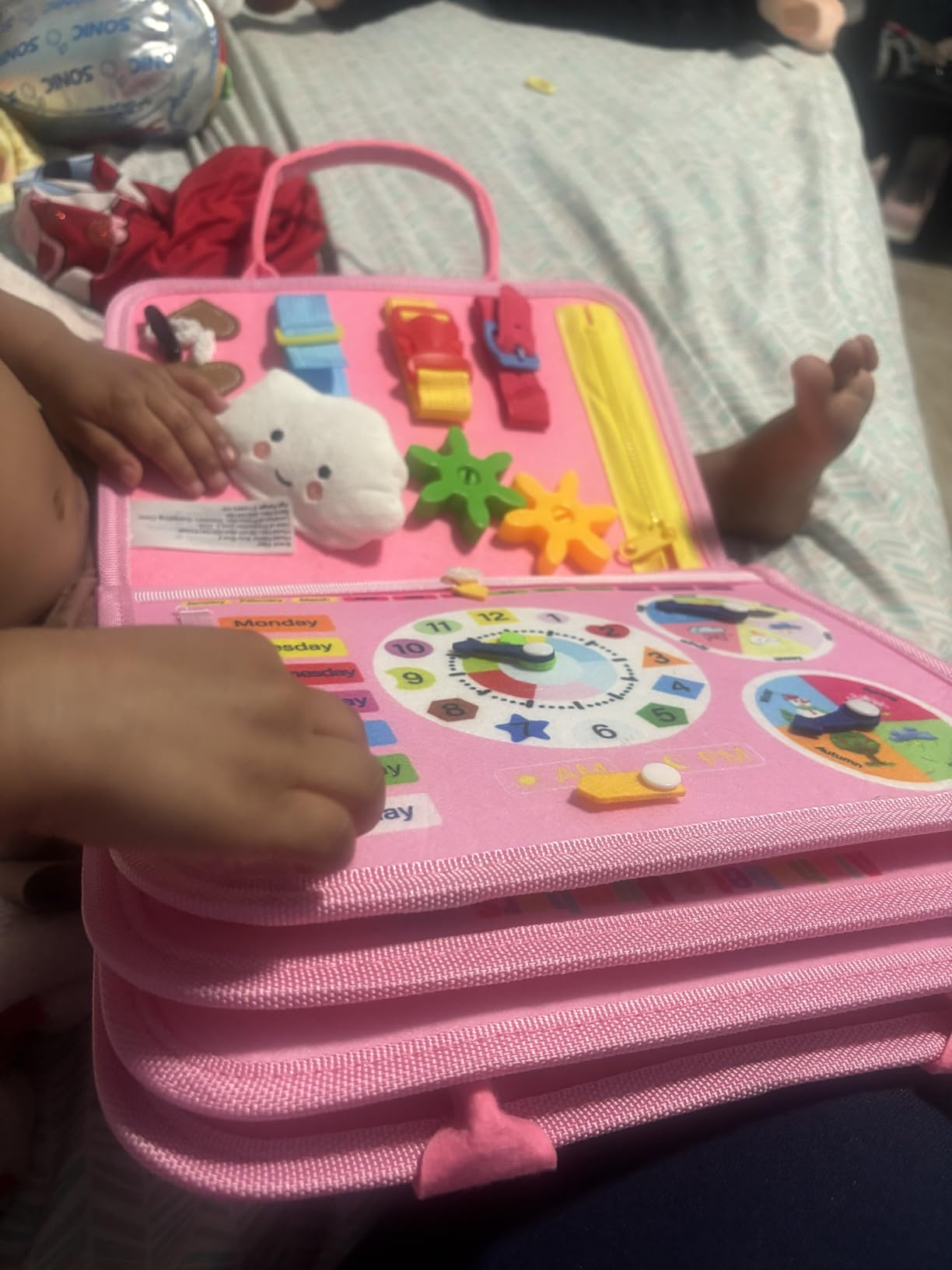 Esjay Toddler Busy Board Montessori Toys for Girls, Sensory Book Educational Activities for Fine Motor Skills customer photo 2