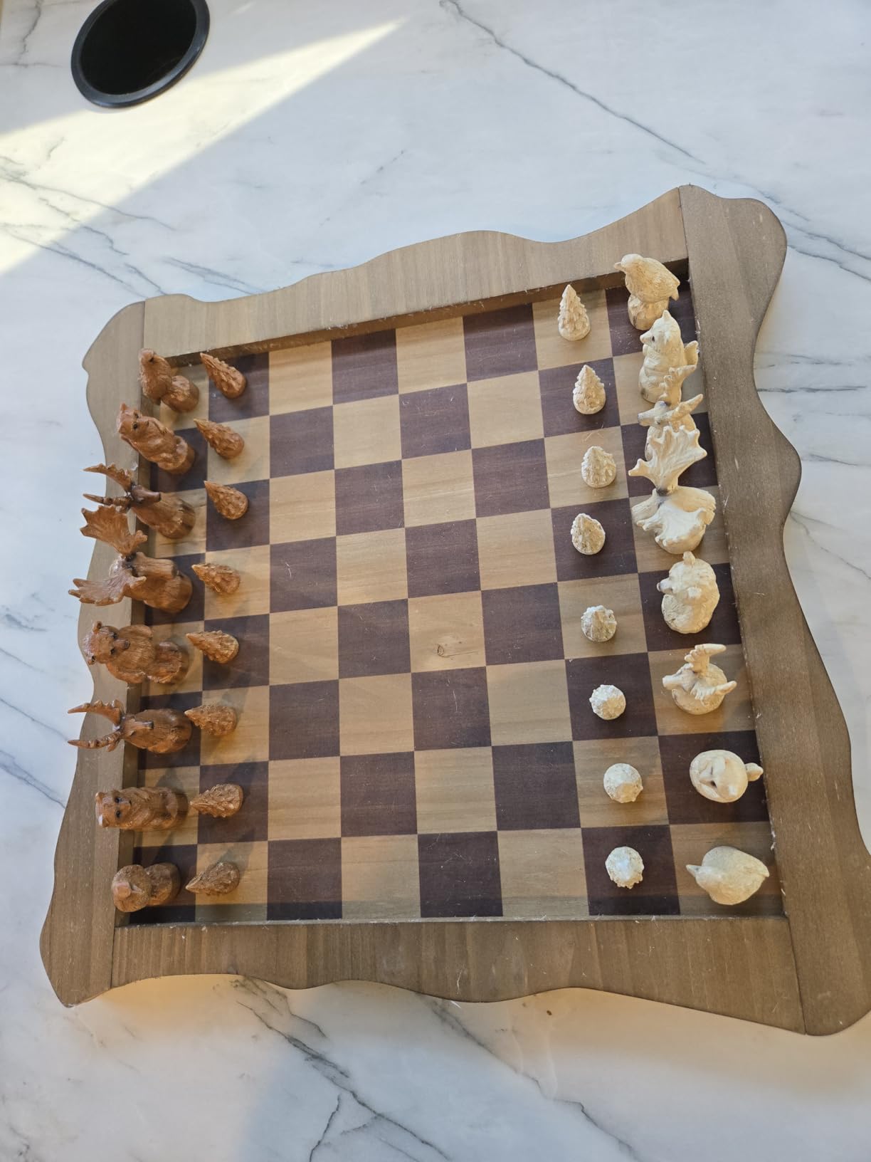 The Bridge Collection Forest Crowd Chessboard - Wooden Chess Board Set - Nice Chess Set for Adults - Exotic Chess Set for Mountain Lodge Cabin Decor customer photo 1