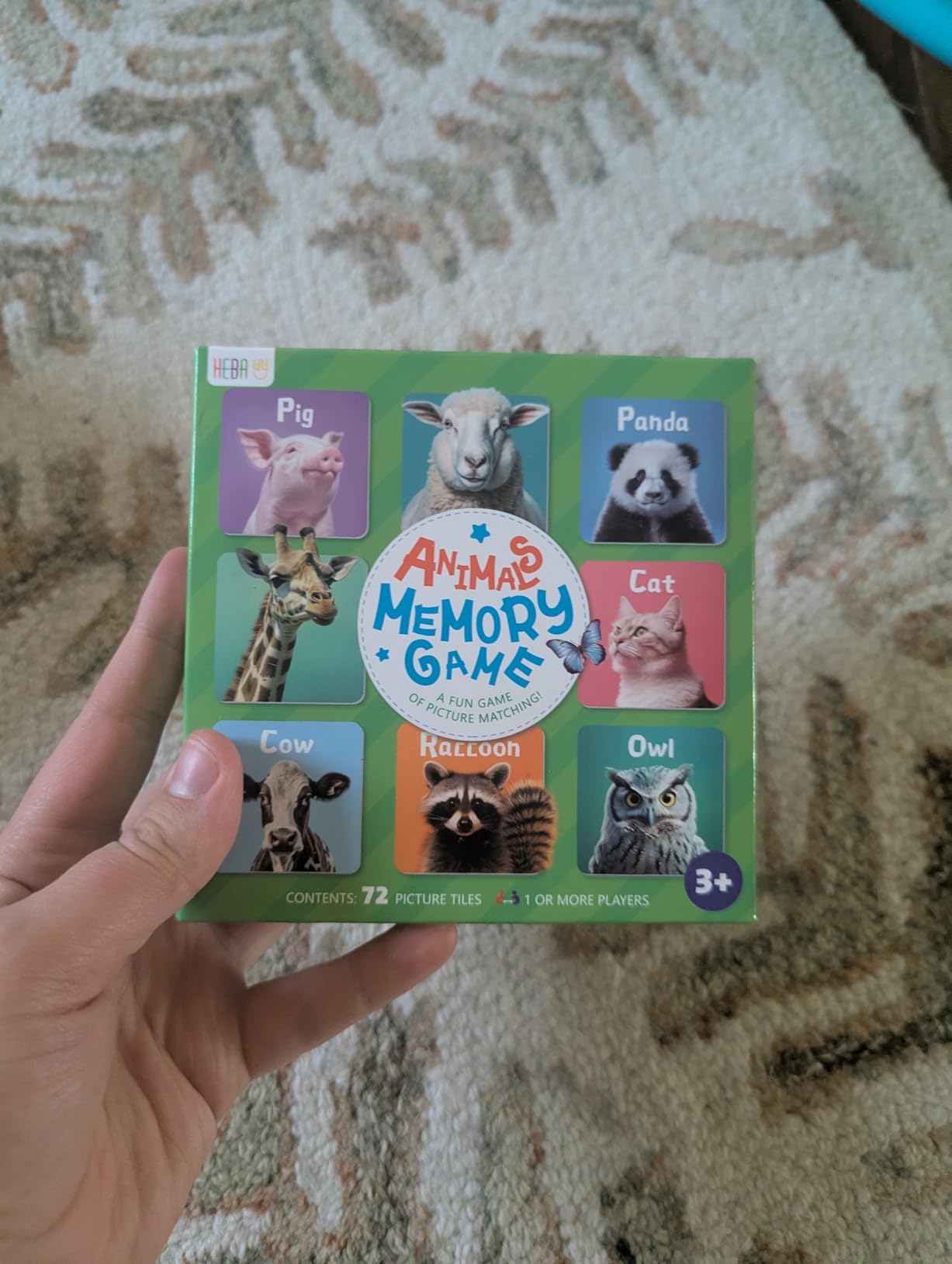 Hebayy 72 PCS Memory Matching Game - Real Animal Matching Cards for Toddlers 36 Pairs Memory Cards for Preschool 4 5 6 Years Old customer photo 1