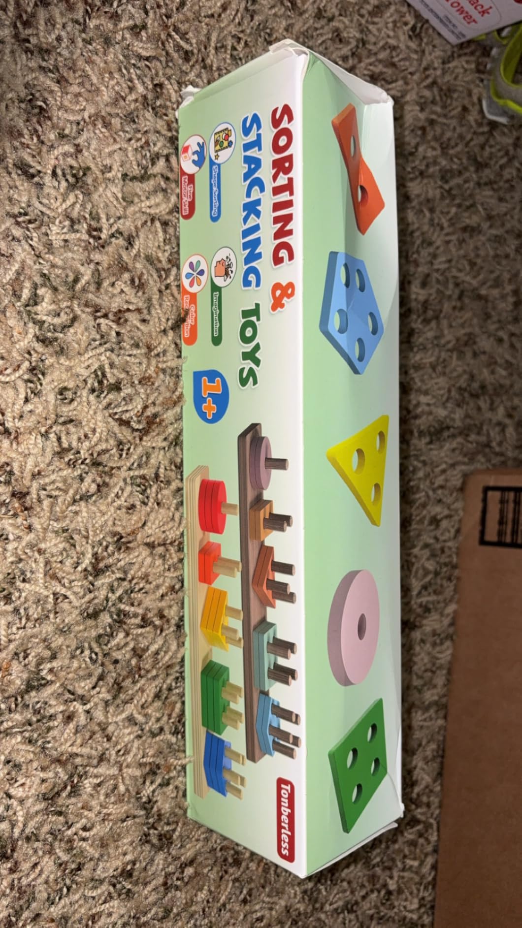 Tonberless Montessori Toys for 1 2 3 Year Old Boy Girl, Toys for Ages 2-4 Toddlers Kids Baby, 1 2 Year Old Boy Girl Birthday Gifts, Wooden Learning Puzzles Shape Sorter Toys for Toddlers 1-3 customer photo 2