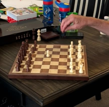 Chess Set Board Games for Adults: Handmade Walnut Wooden 15