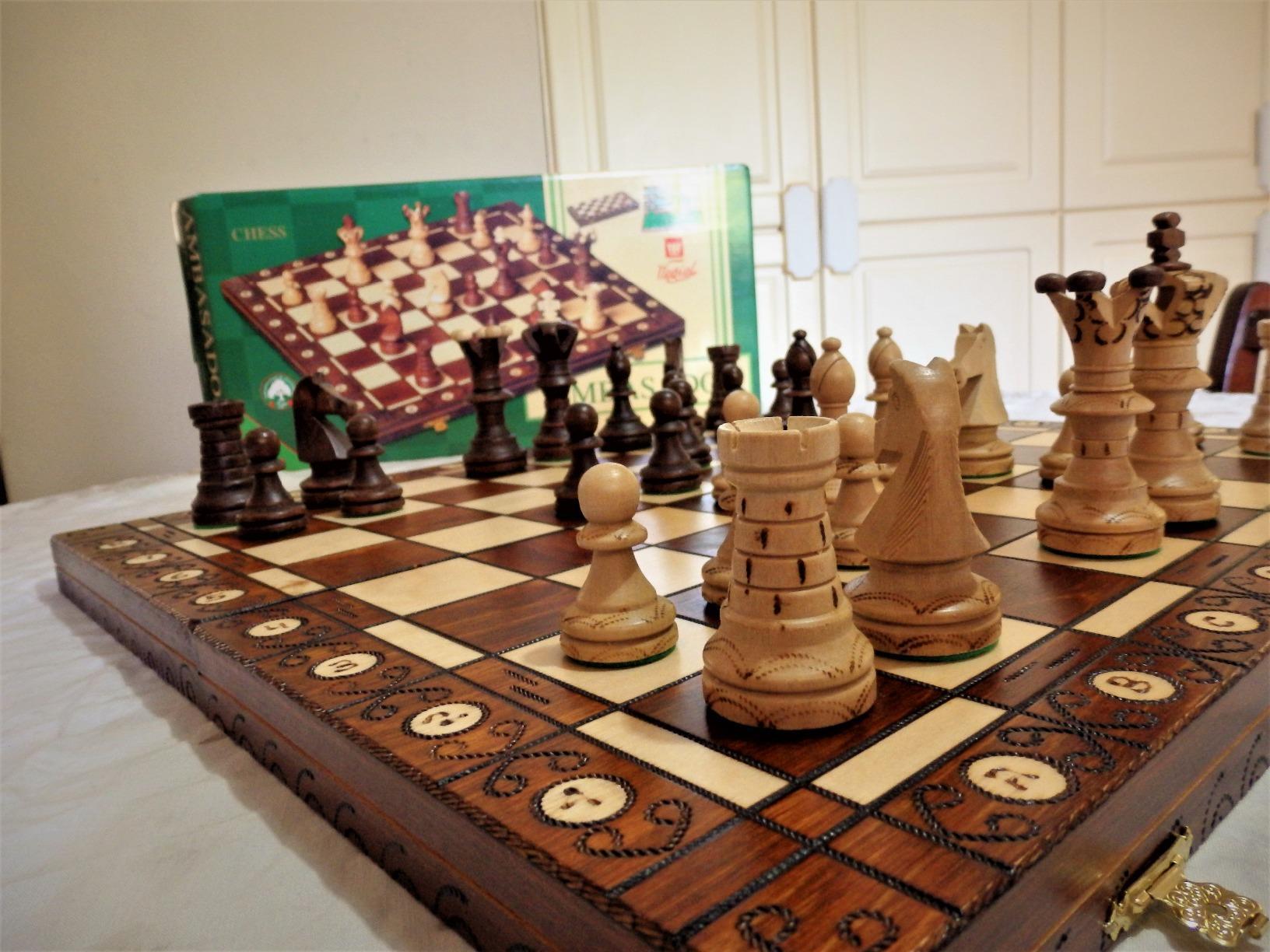 Wegiel Imperator 21-Inch Luxury Wooden Chess Set for Adults and Kids - Handcrafted from Premium Beech and Birch Wood - Unique Folding Design with Chess Piece Storage customer photo 2