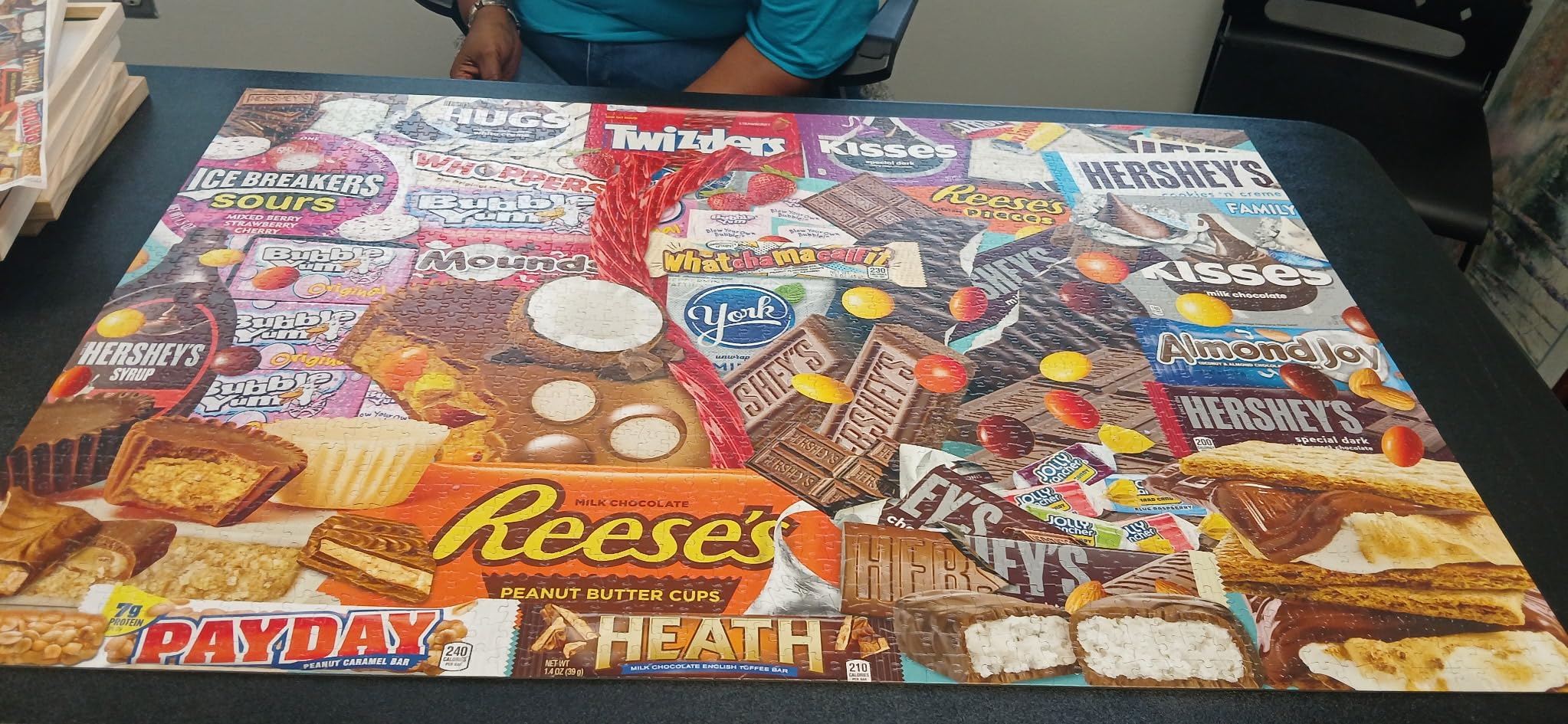 Buffalo Games Hershey Deluxe Collage Puzzles for Adults 2000 Pieces - Rectangular, 38.5 x 26.5 in, Poster Included - 2000 Piece Puzzle for Adults - Adult Jigsaw Challenge - Sturdy Display Box customer photo 2