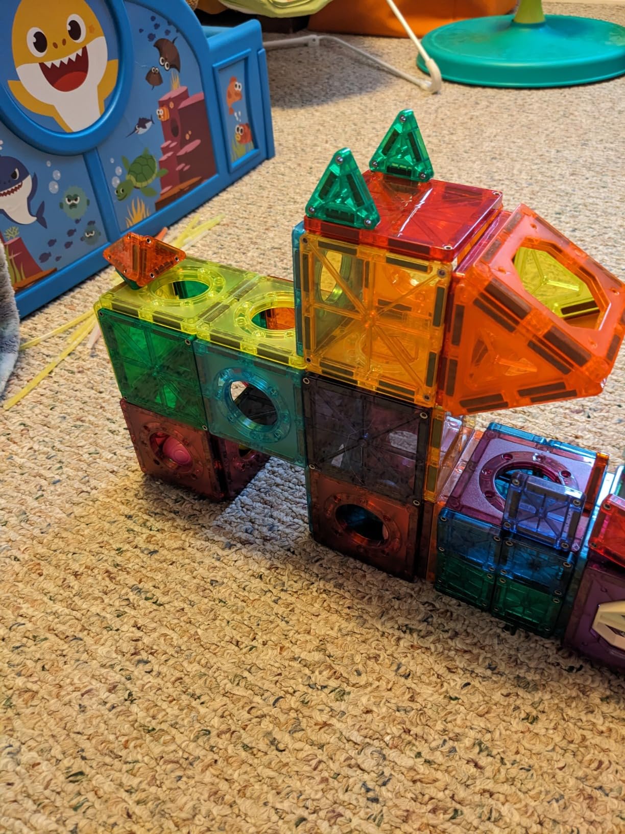 MAGNA-TILES Combo 62-Piece Magnetic Construction Set, The Original Magnetic Building Brand customer photo 1